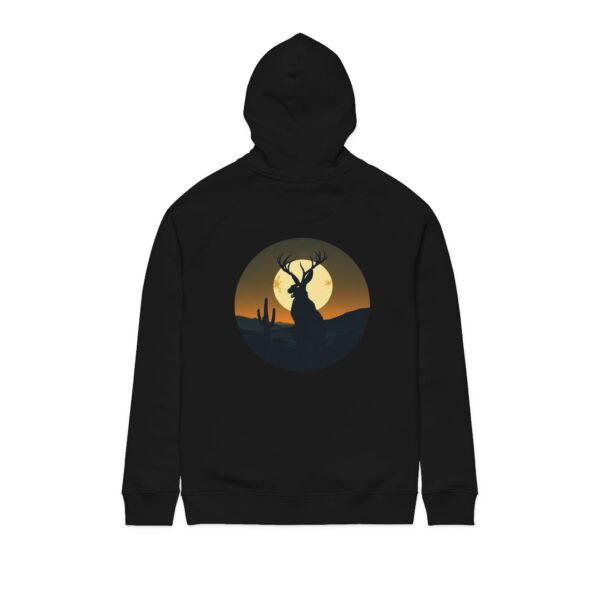 Deer Sunset Hoodie — Silhouette Wildlife Graphic Hoodie