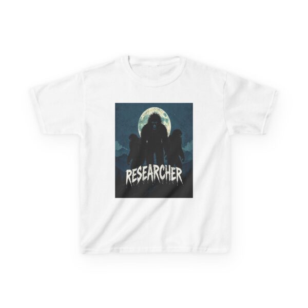 Kids Sasquatch 'RESEARCHER' Tee — Moonlit Cryptid Graphic