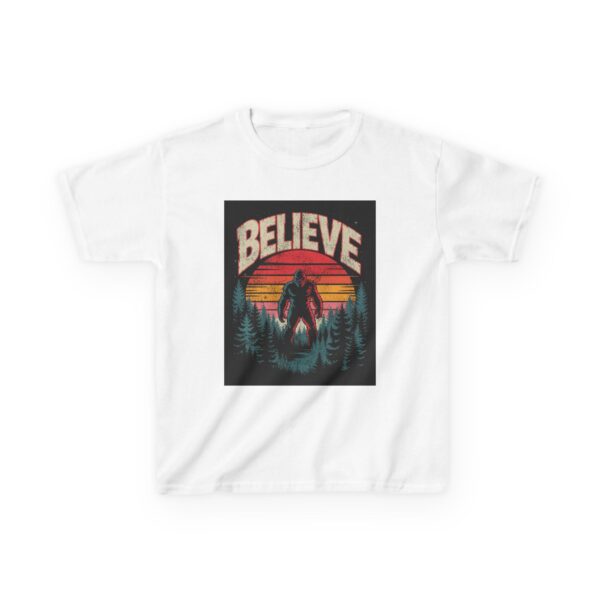 BELIEVE Bigfoot Shirt - Retro Sasquatch Sunset Tee - 80s Vintage Cryptid Streetwear