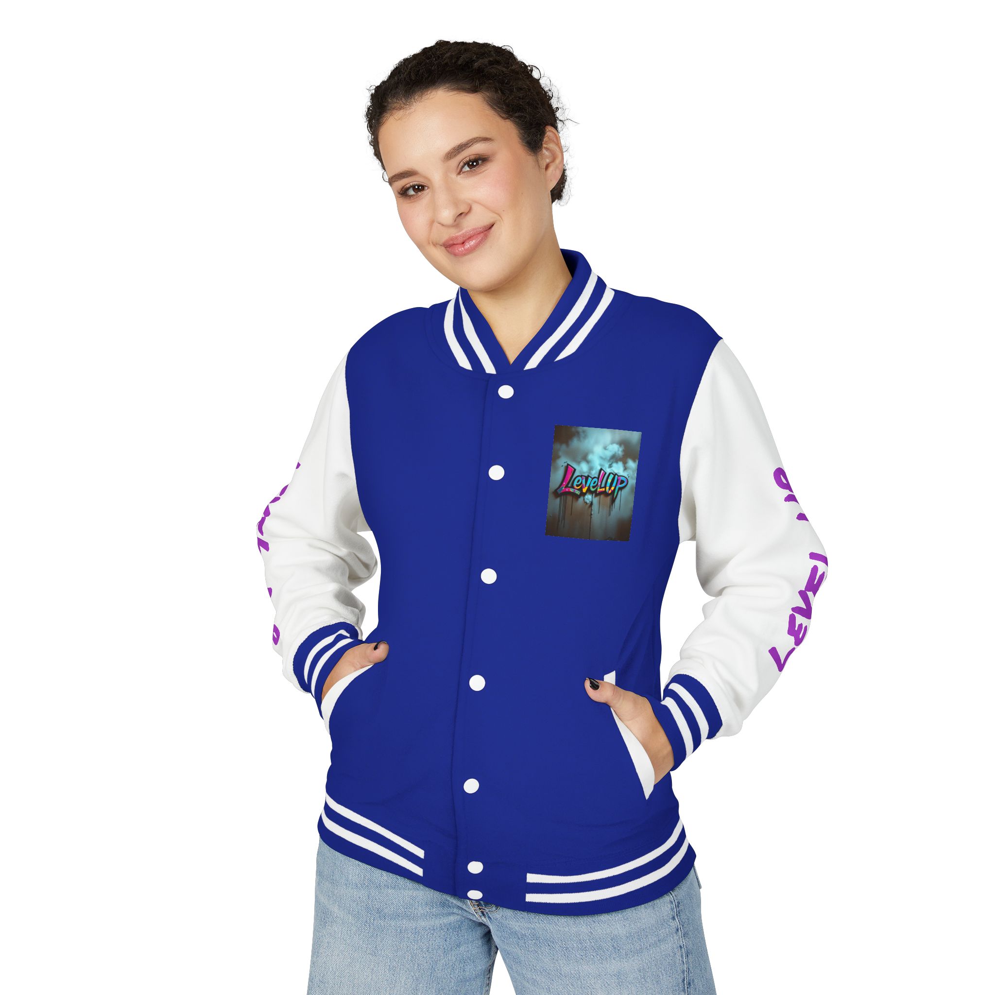 "Level Up" Streetwear Varsity Jacket - Image 11