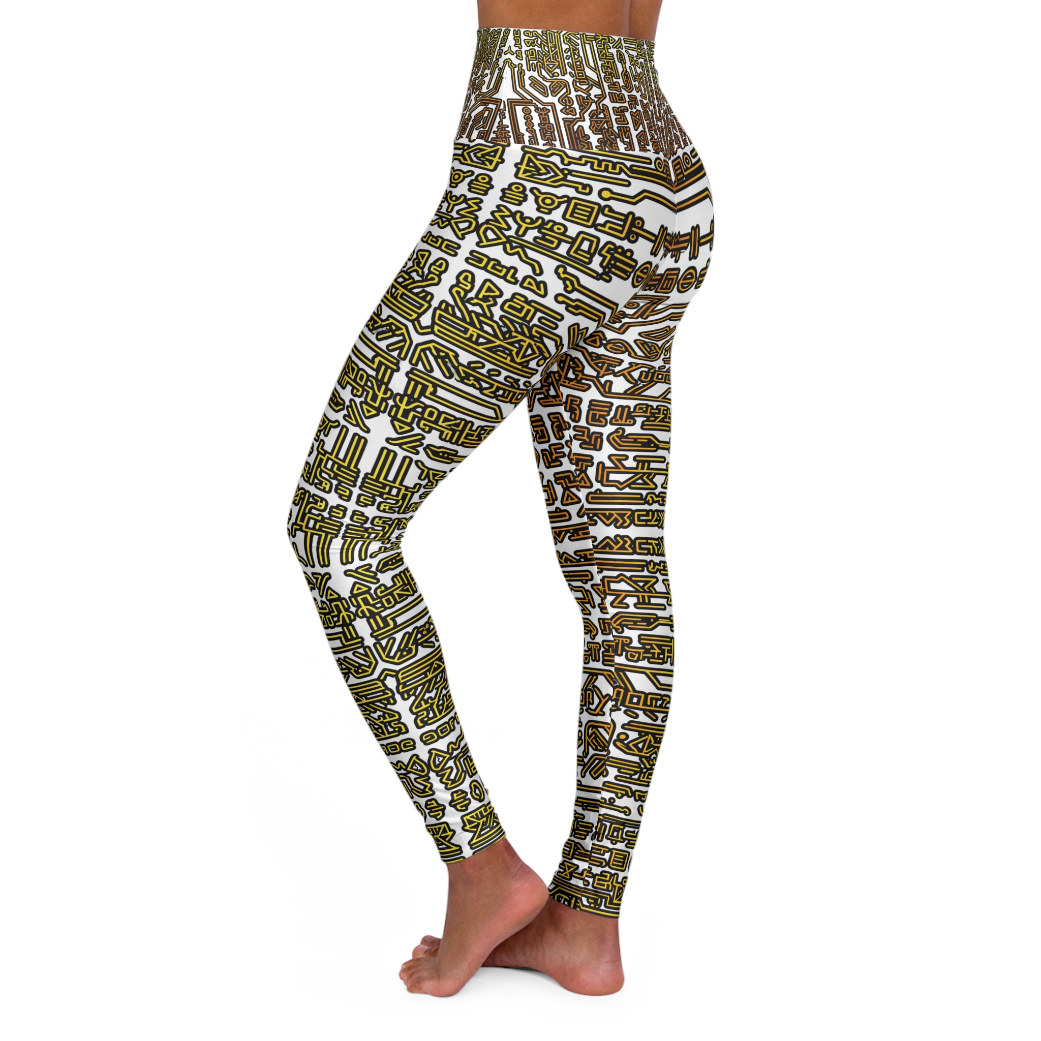 Cosmic Circuitry High-Waisted Yoga Leggings - Image 3