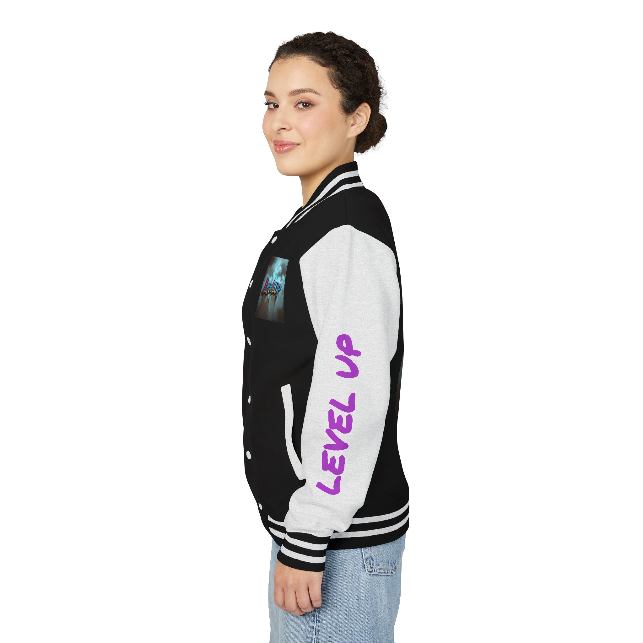 "Level Up" Streetwear Varsity Jacket - Image 5