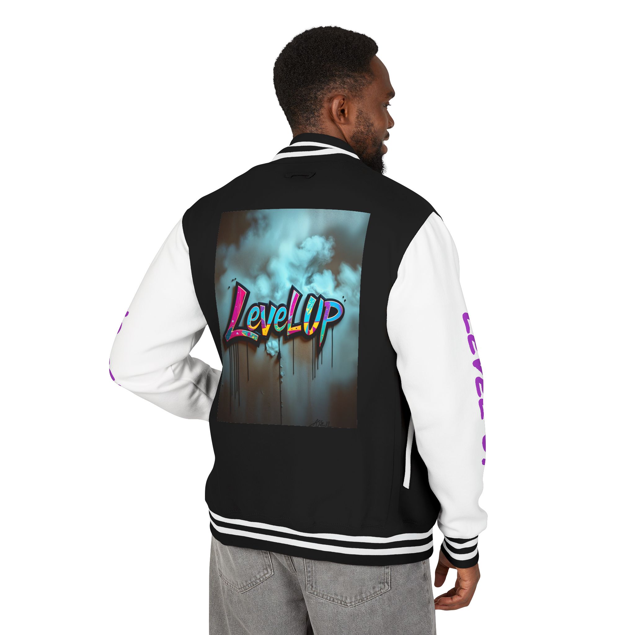 "Level Up" Streetwear Varsity Jacket - Image 7