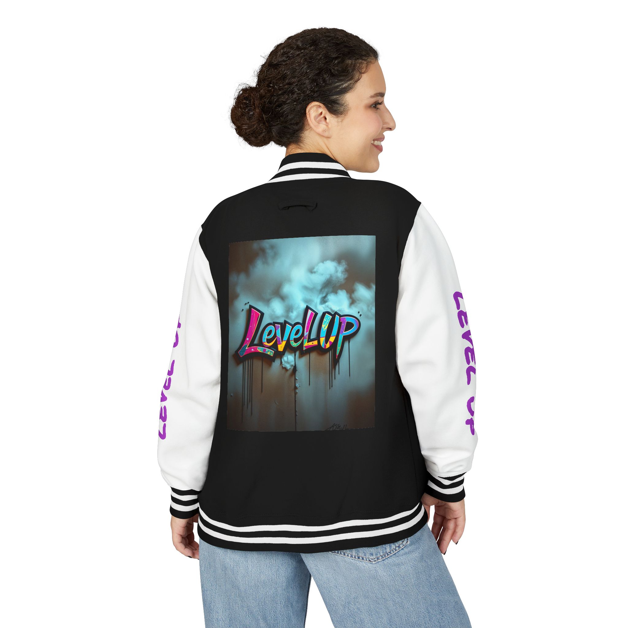 "Level Up" Streetwear Varsity Jacket - Image 4