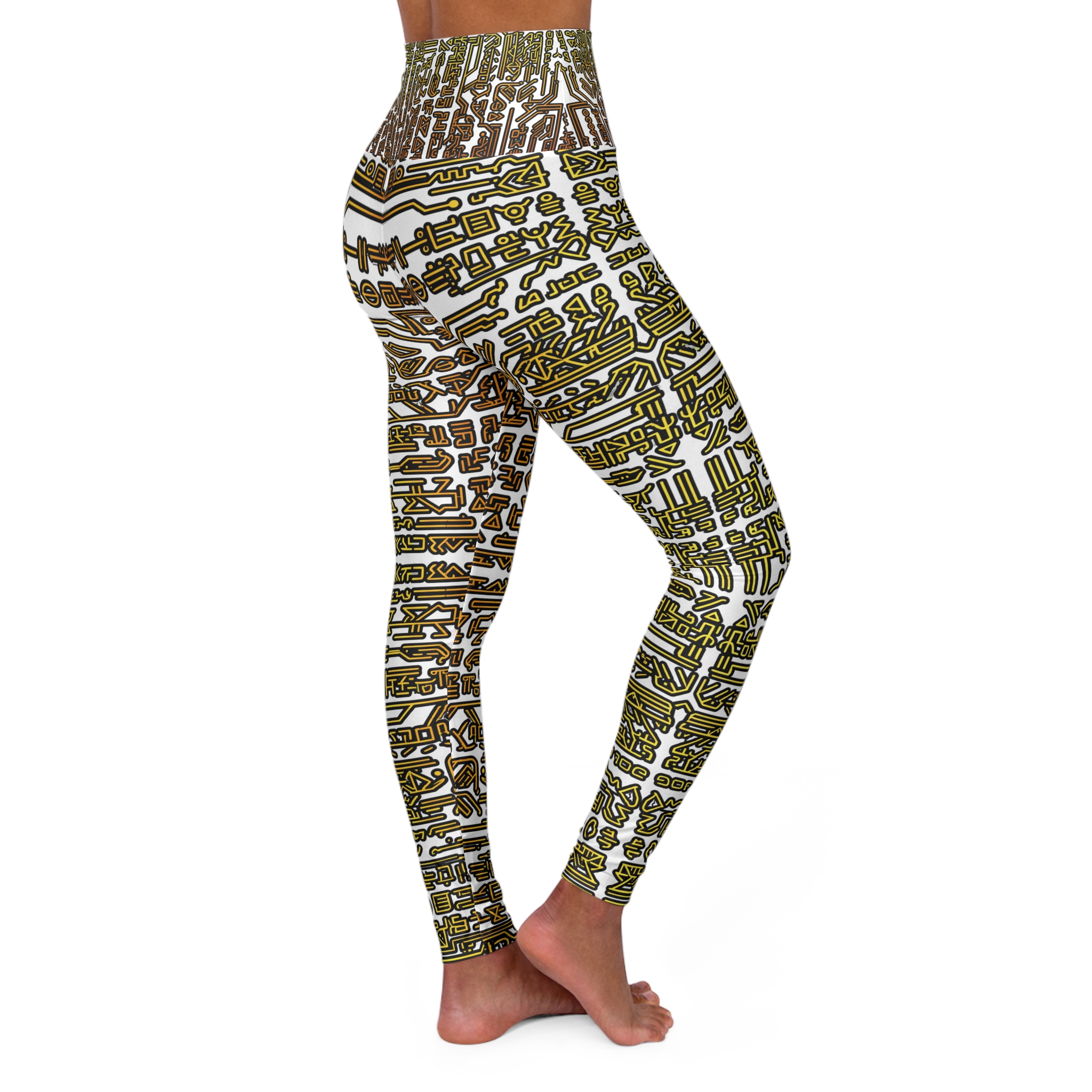 Cosmic Circuitry High-Waisted Yoga Leggings - Image 4