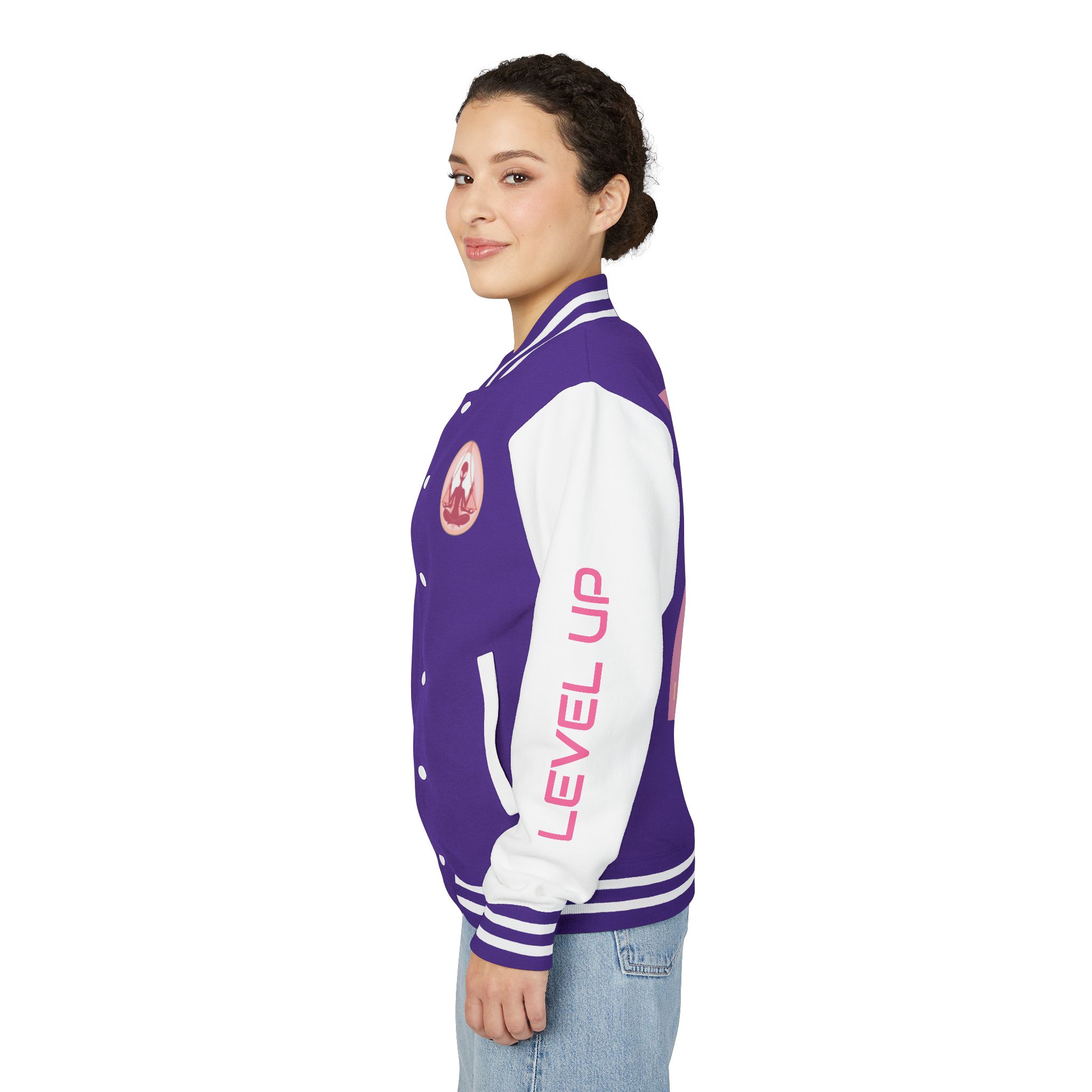 "I Come in Peace" Yogi Alien Varsity Jacket - Image 5