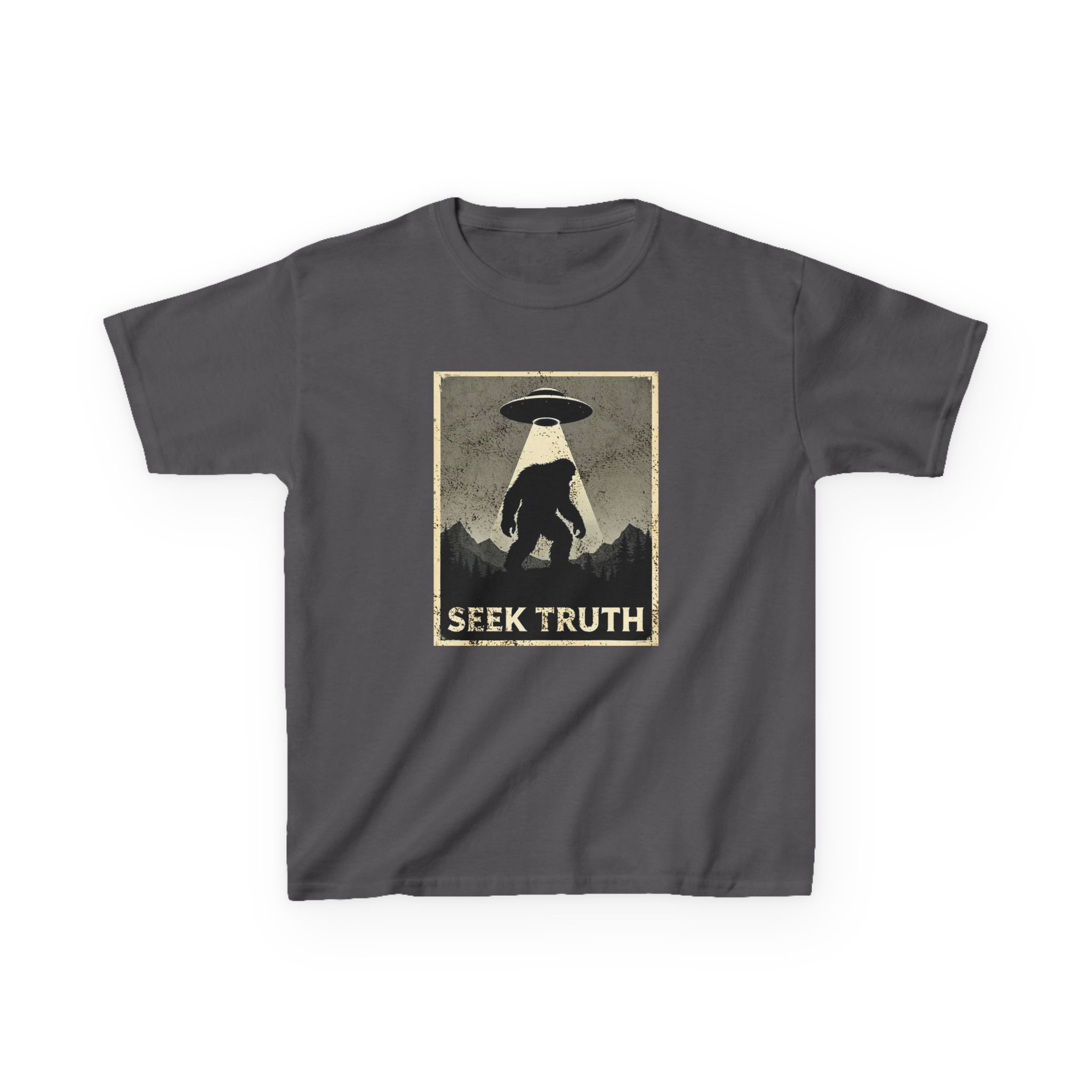 Kids "Seek Truth" Bigfoot Cryptid T-Shirt - Image 22