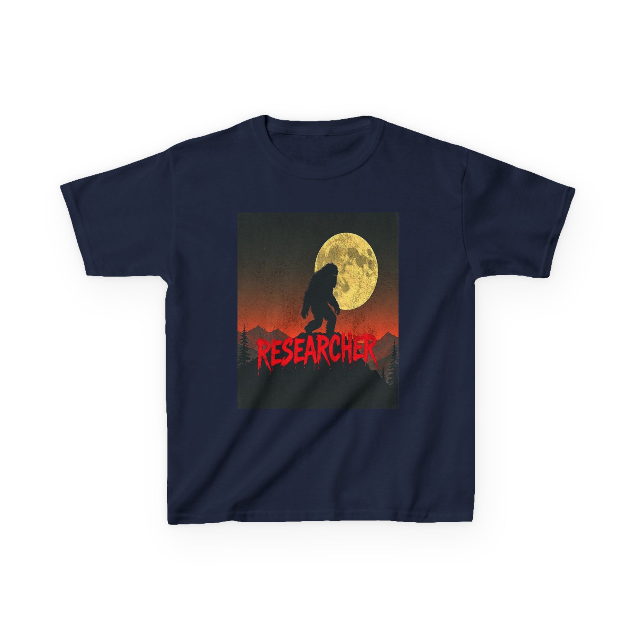 Bigfoot's Night Watch Kid's Heavy T-Shirt - Image 23