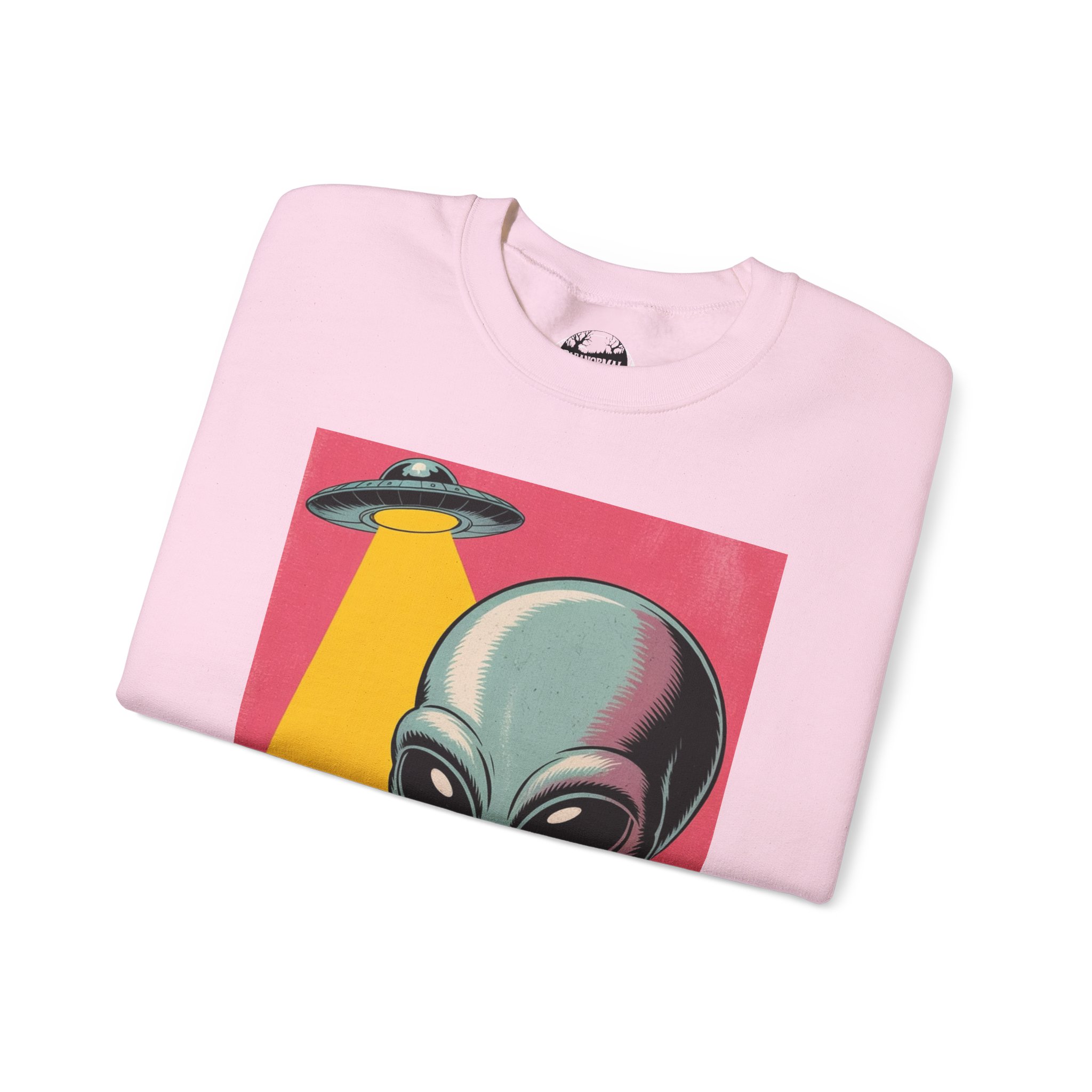 Alien Greeting Crewneck Sweatshirt — Retro UFO Art - Image 35