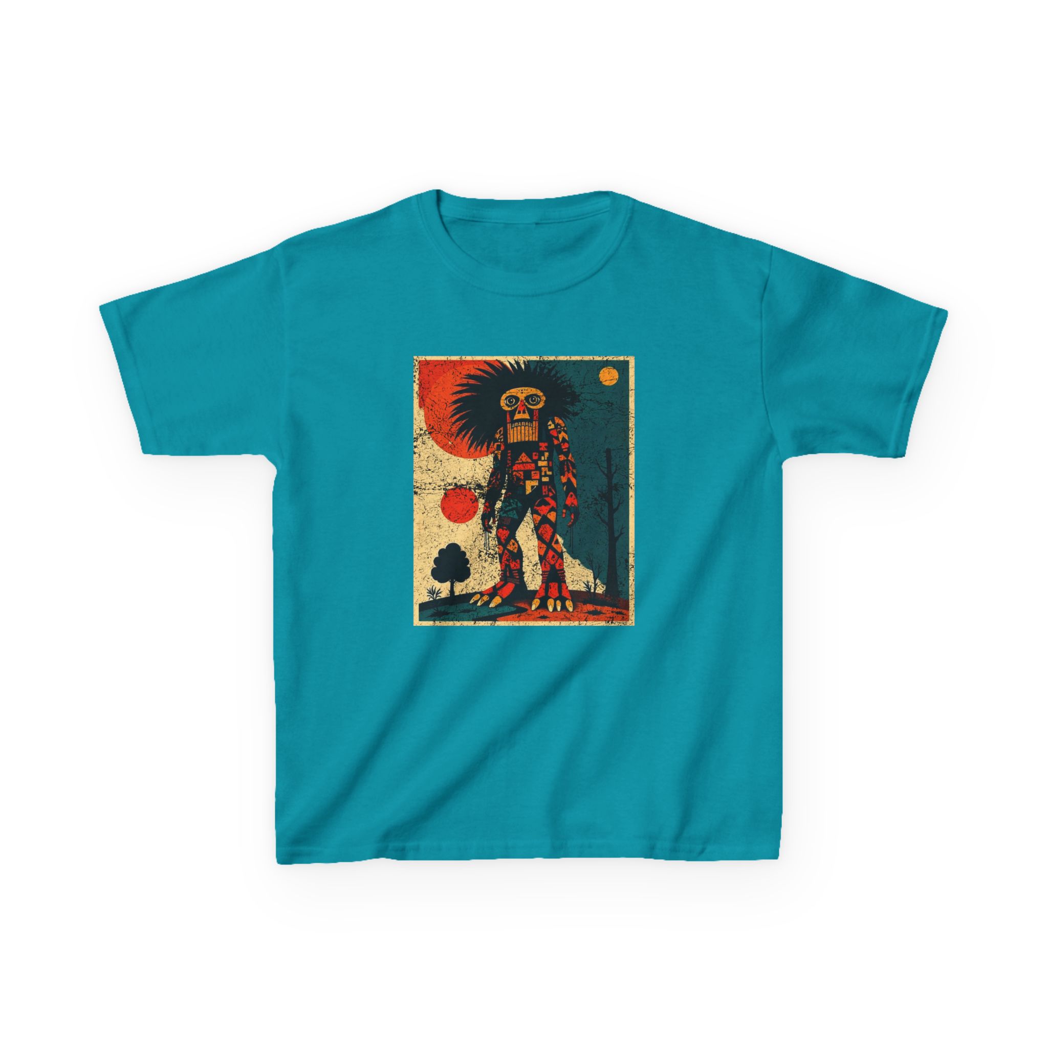 Abstract Bigfoot Shaman Shirt - Tribal Cryptid Graphic Tee - Image 9