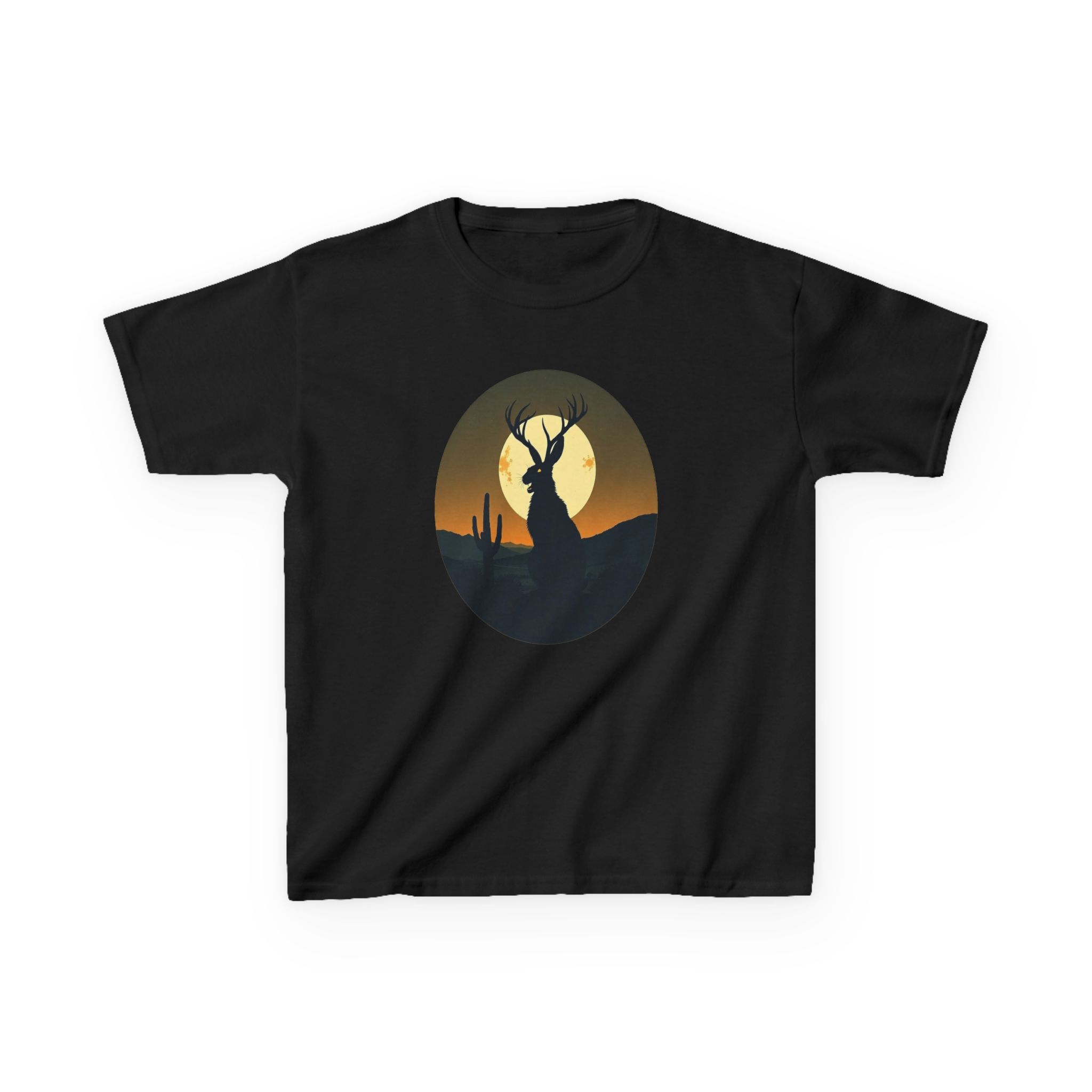 Mystic Jackalope Desert Moon Shirt - Surreal Cryptid Graphic Tee - Image 3