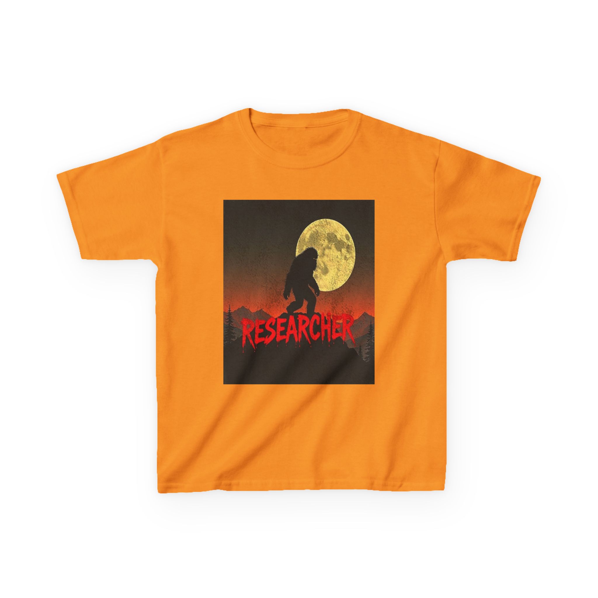 Bigfoot's Night Watch Kid's Heavy T-Shirt - Image 7