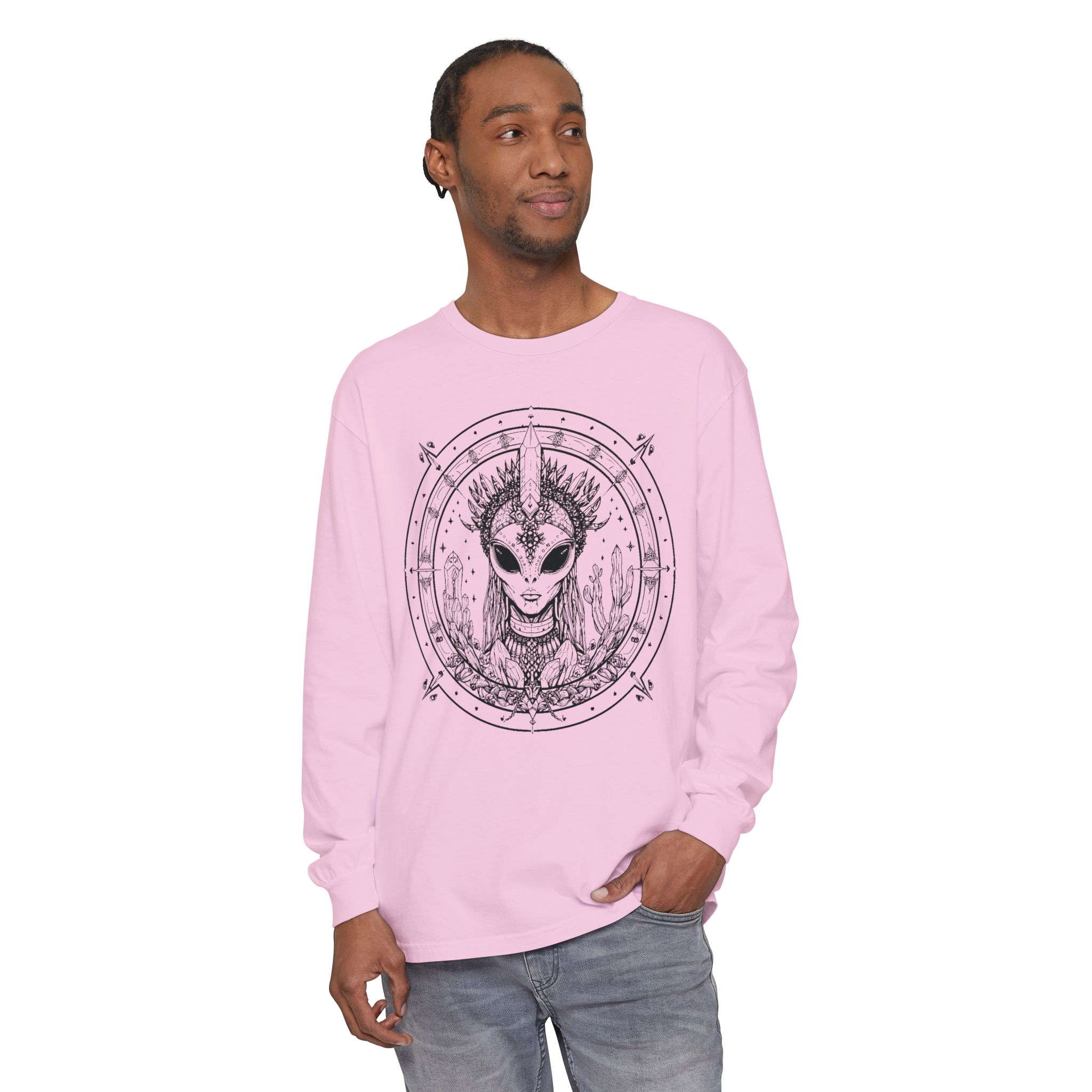 Alien Queen Mandala Long Sleeve Tee - Image 44