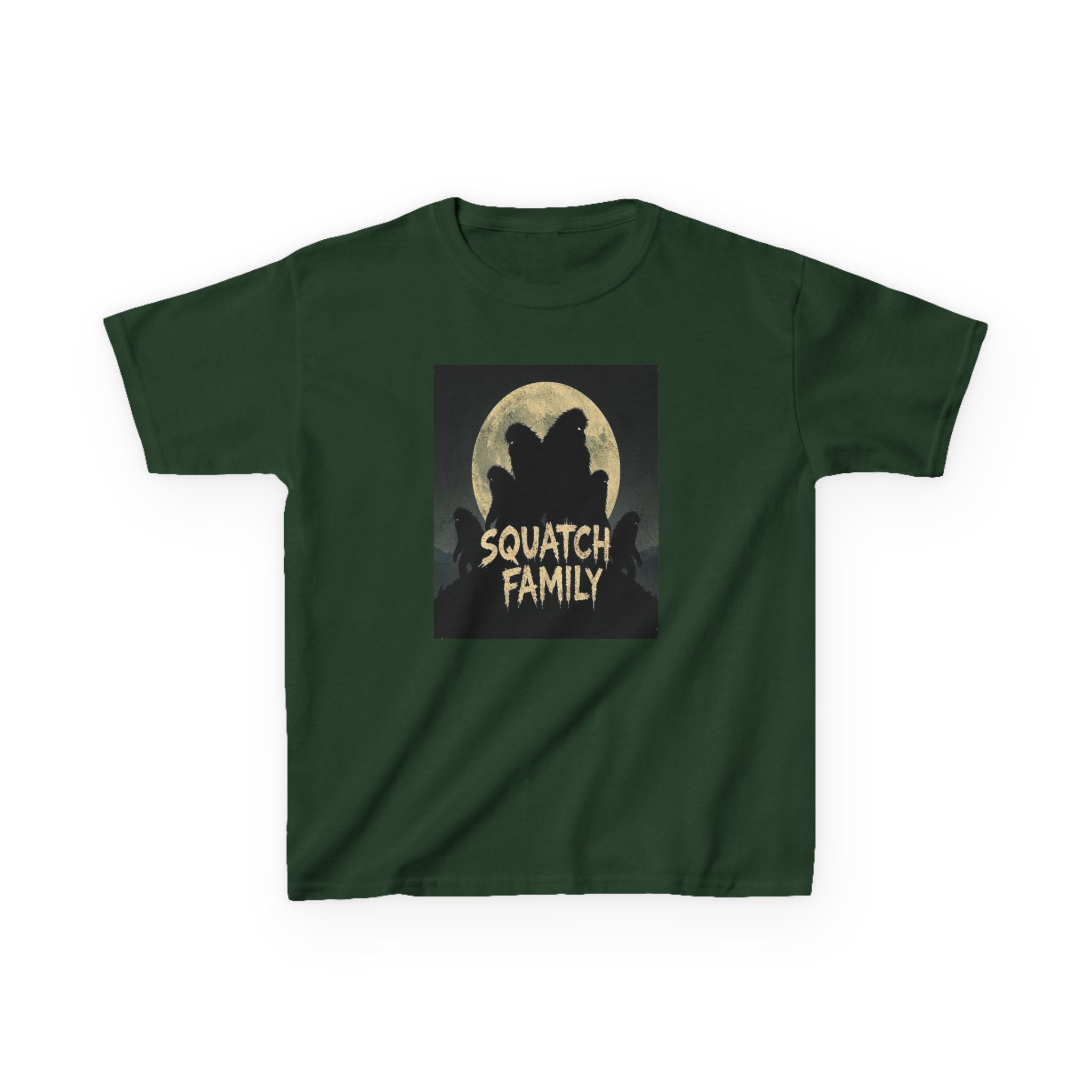 Kids Bigfoot Tee — "SQUATCH FAMILY" Moonlit Cryptid Graphic - Image 10
