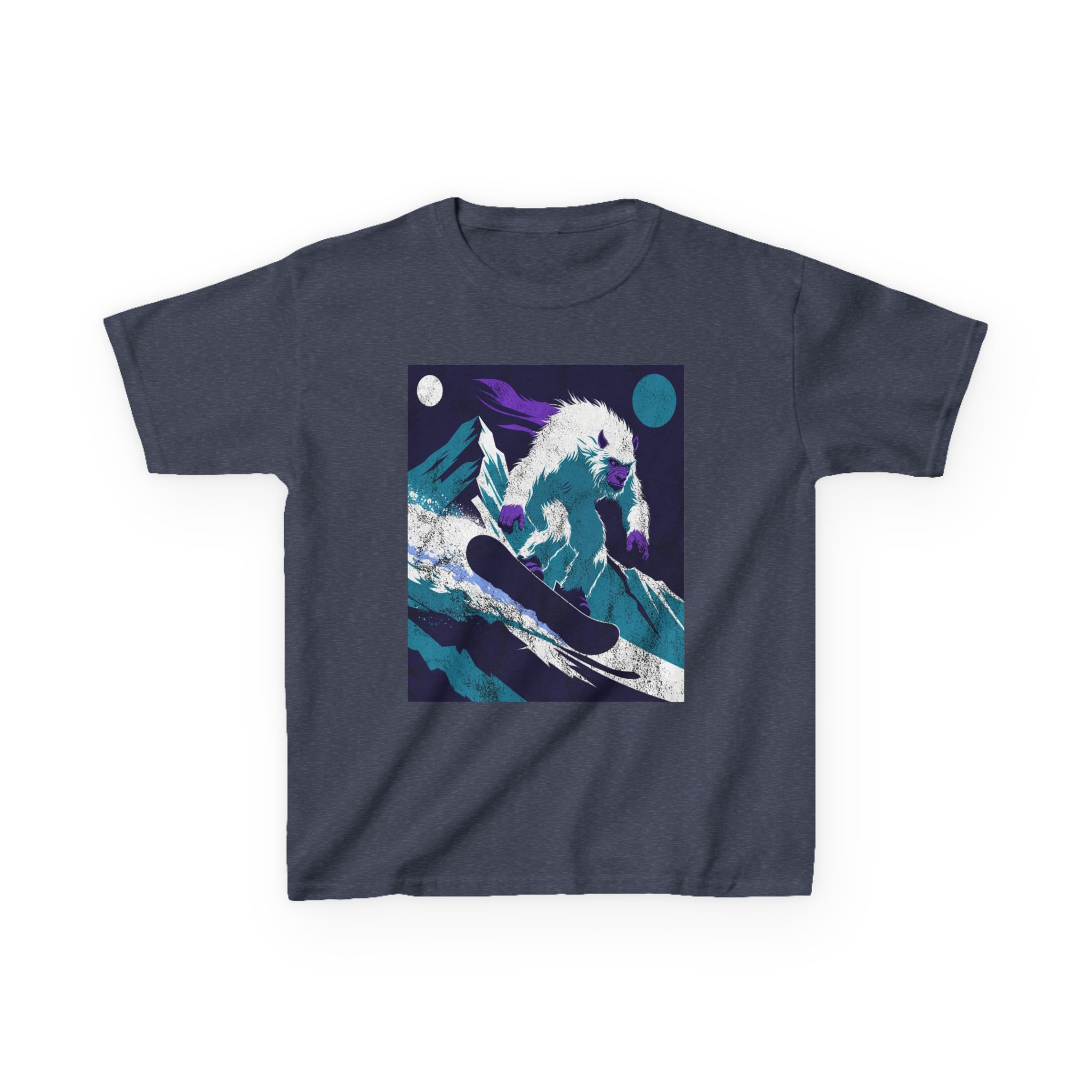 Kids Yeti Descent T-Shirt — Yeti's Descent Graphic Tee - Image 19