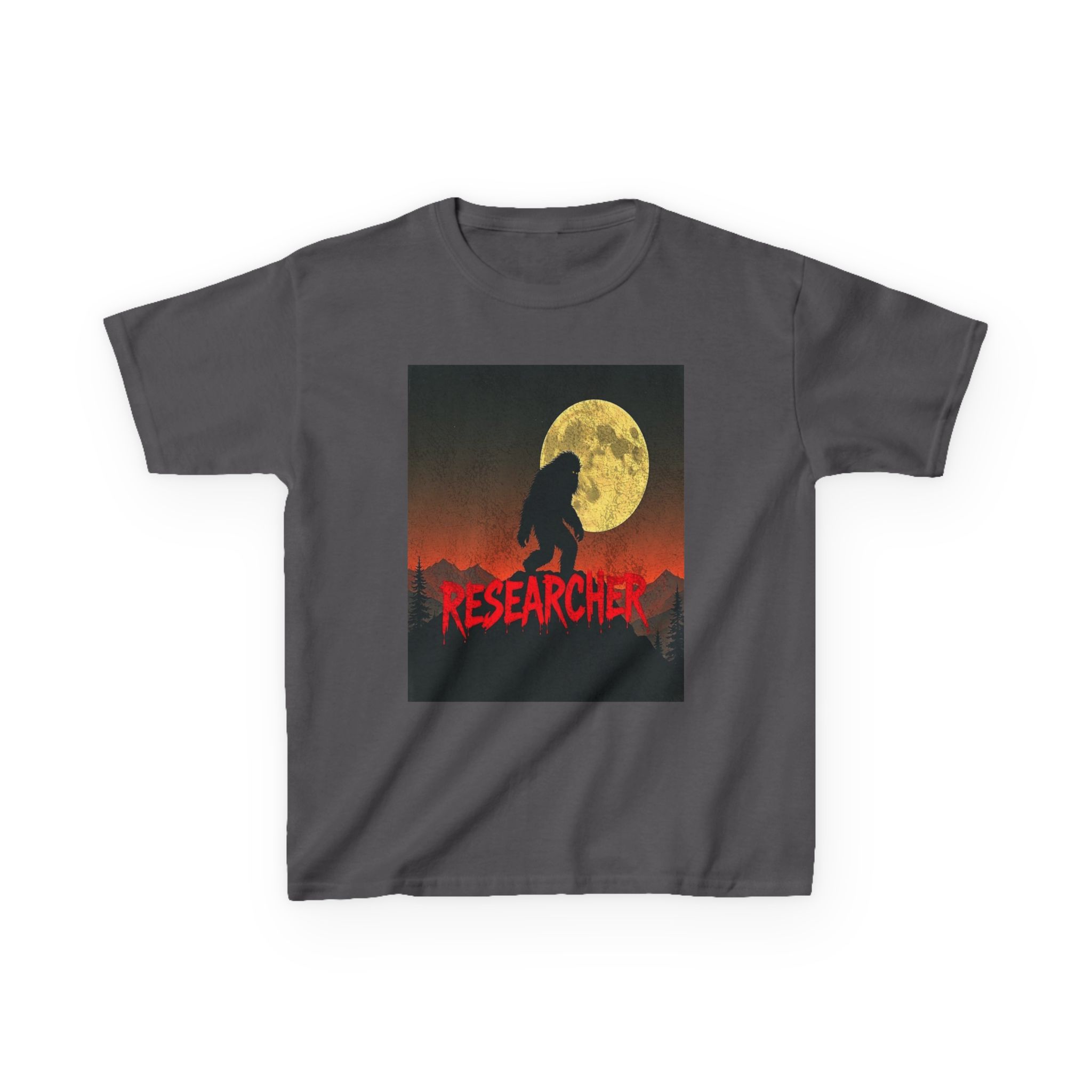 Bigfoot's Night Watch Kid's Heavy T-Shirt - Image 19