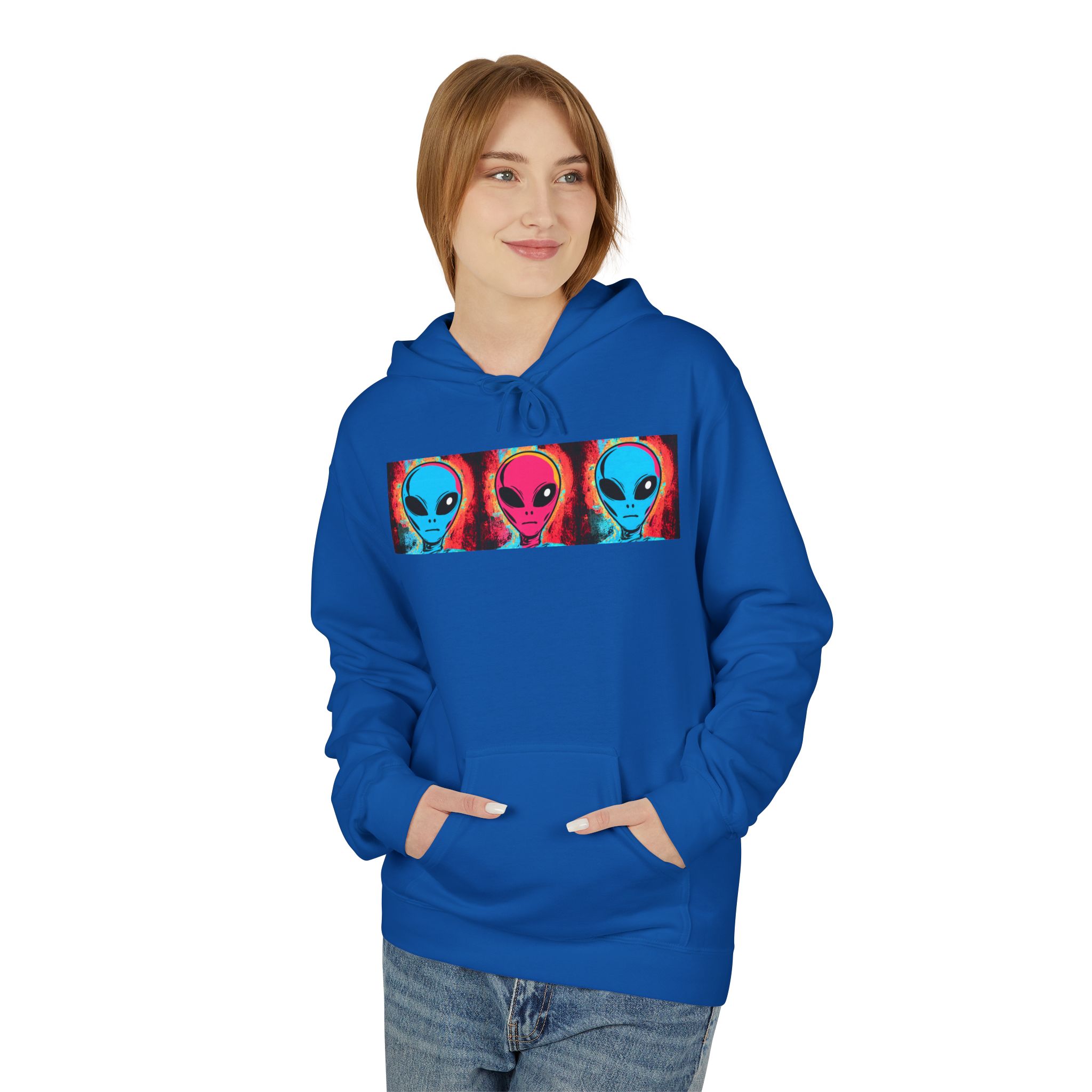 Alien Triptych Hoodie — Retro Psychedelic Extraterrestrial Graphic Pullover - Image 25