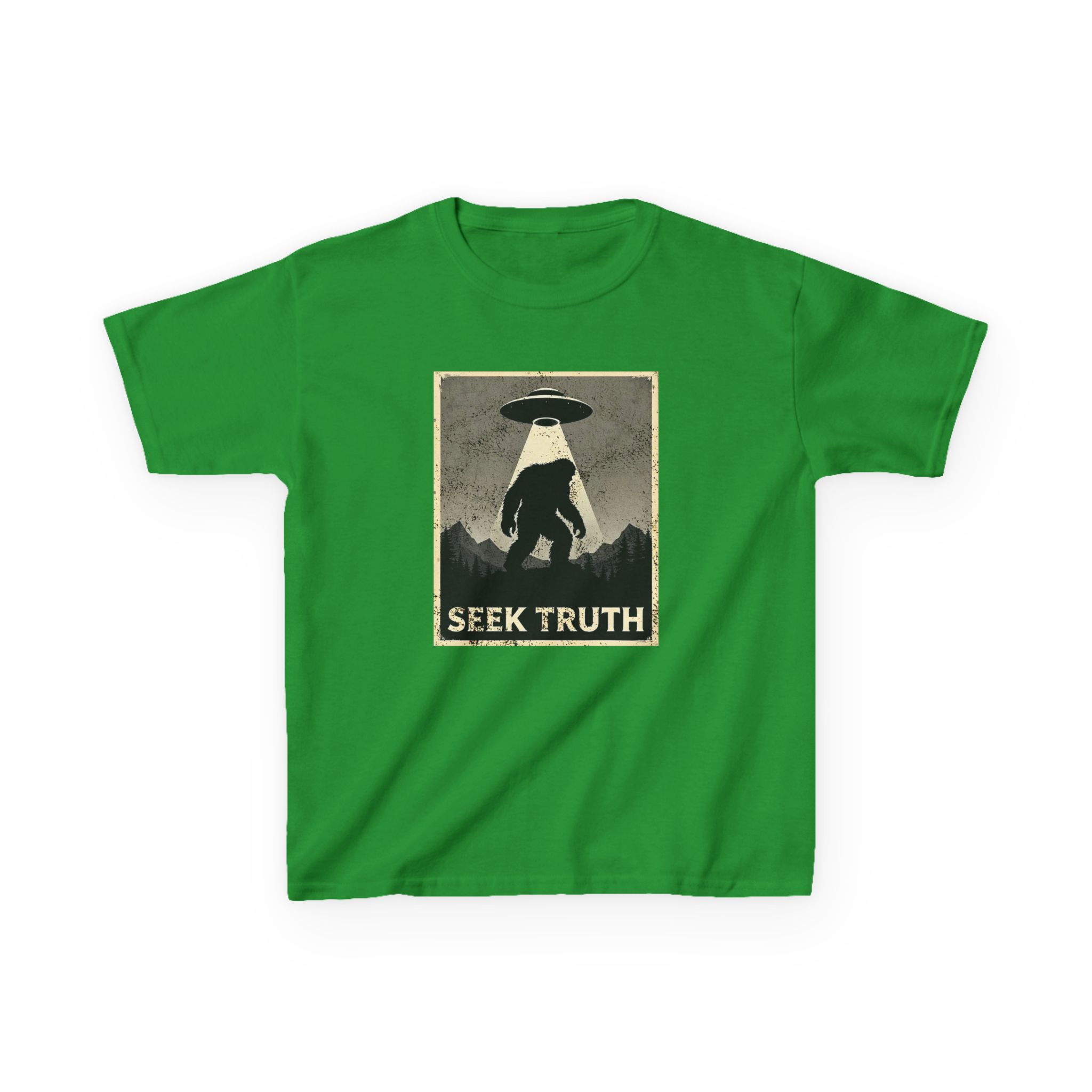 Kids "Seek Truth" Bigfoot Cryptid T-Shirt - Image 14