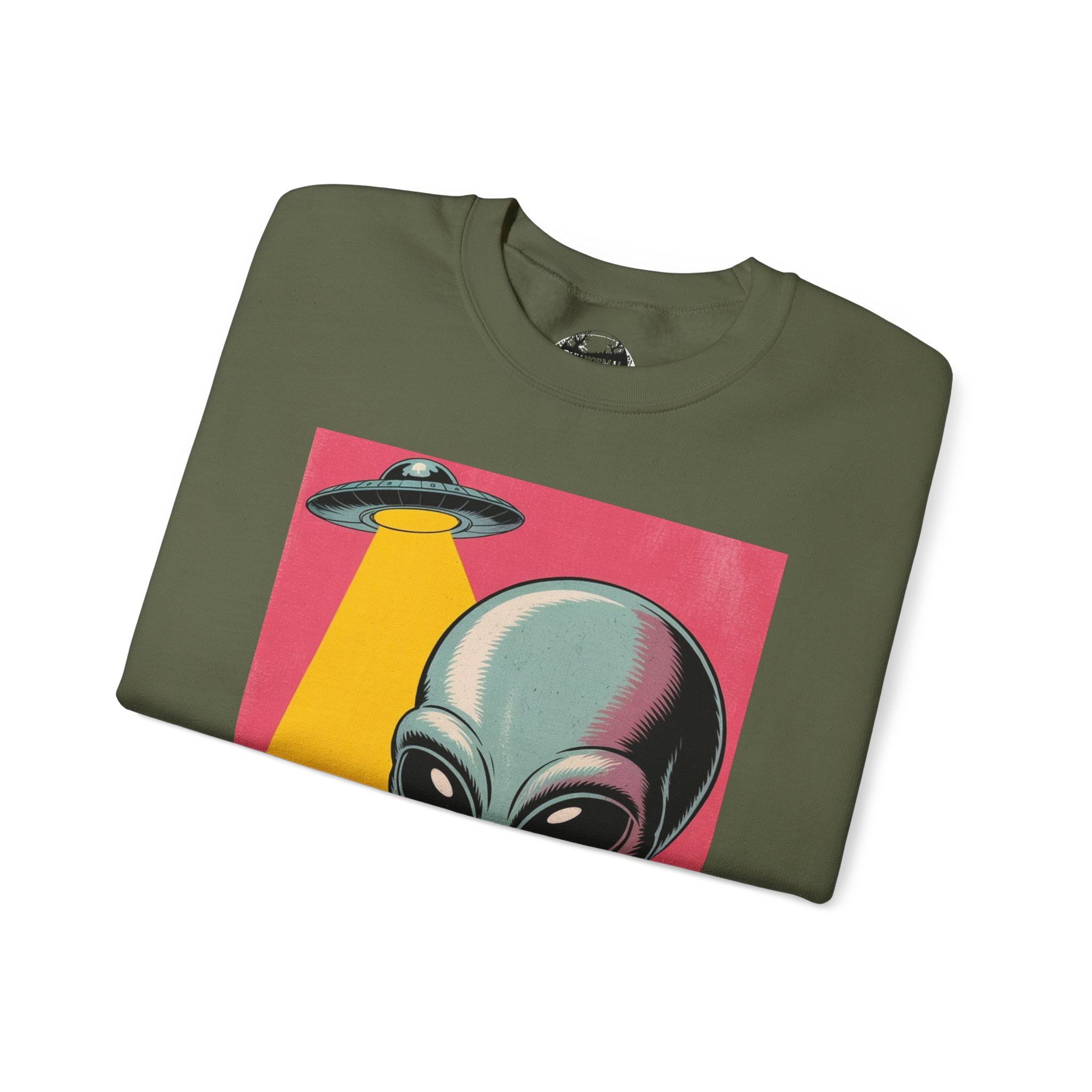 Alien Greeting Crewneck Sweatshirt — Retro UFO Art - Image 17