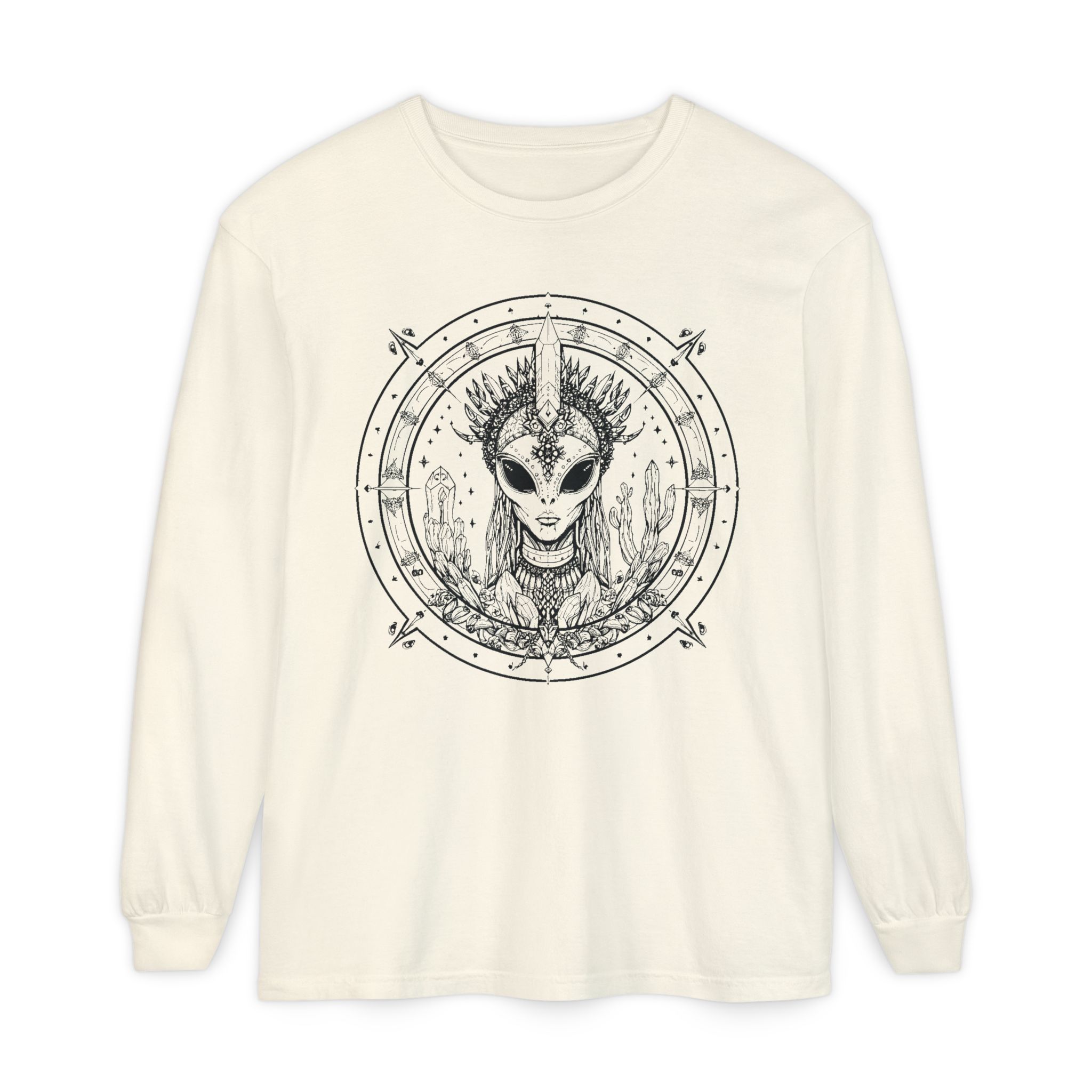 Alien Queen Mandala Long Sleeve Tee - Image 4