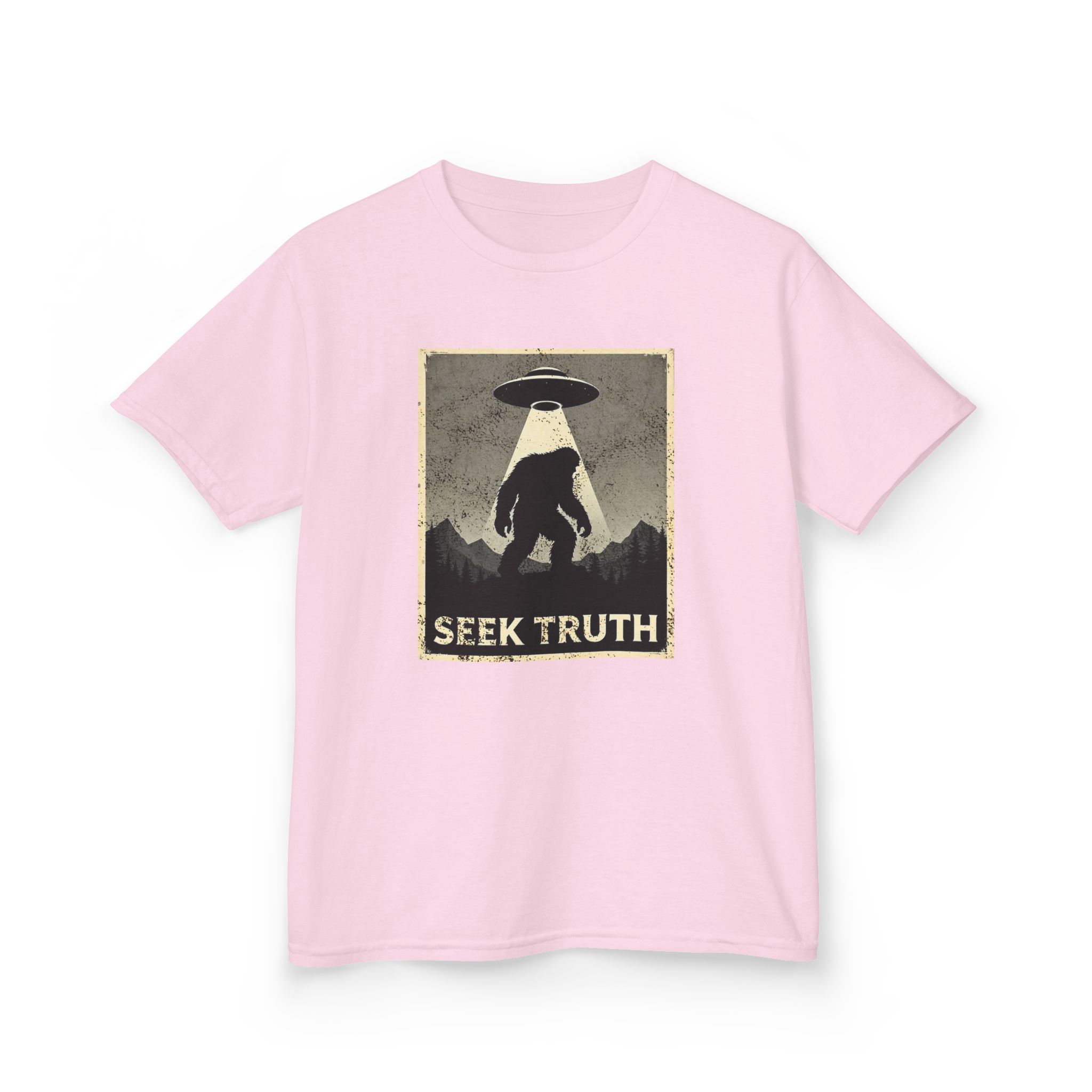 Kids "Seek Truth" Bigfoot Cryptid T-Shirt - Image 33
