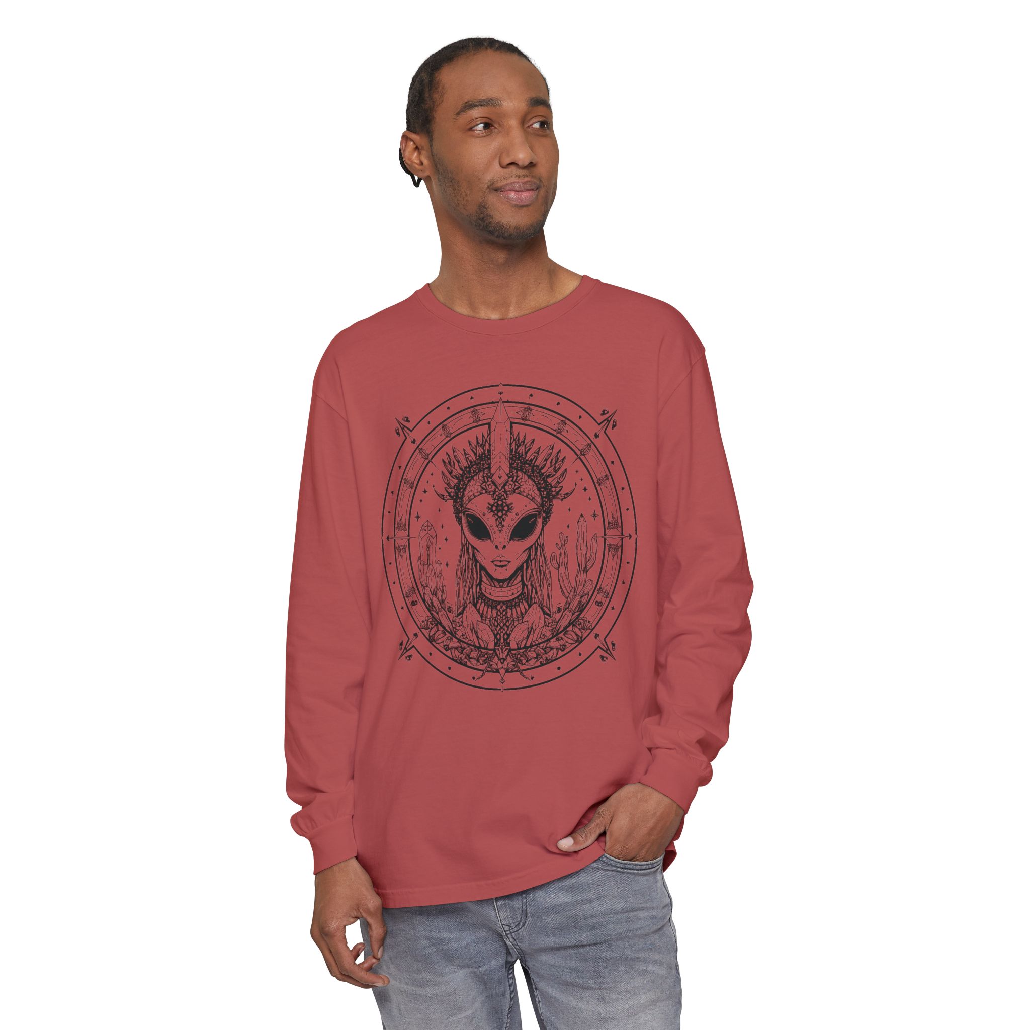 Alien Queen Mandala Long Sleeve Tee - Image 47