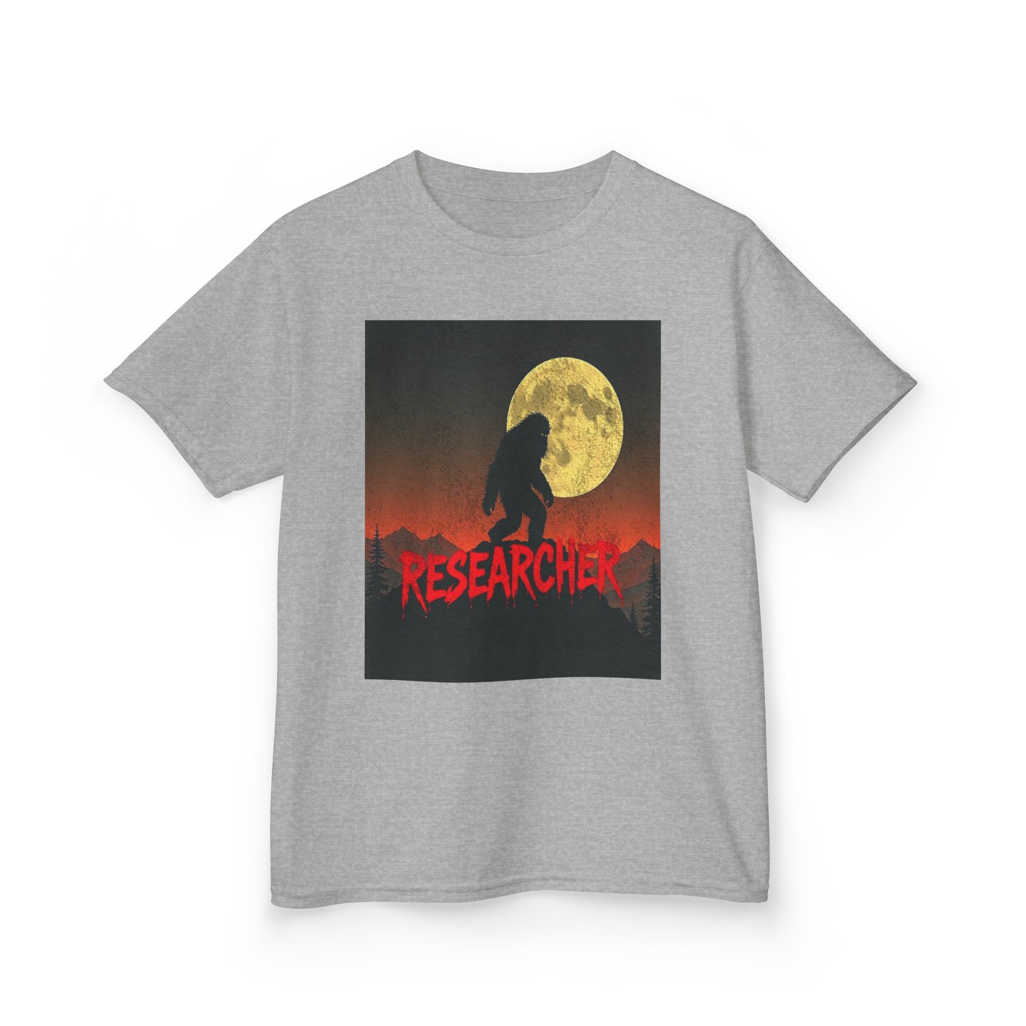 Bigfoot's Night Watch Kid's Heavy T-Shirt - Image 6