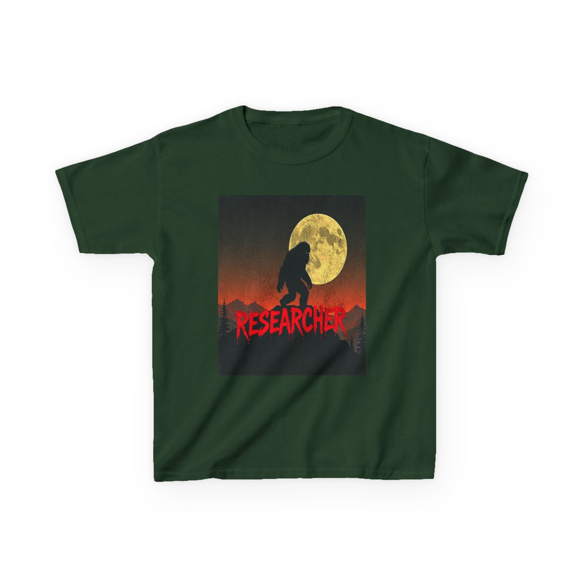 Bigfoot's Night Watch Kid's Heavy T-Shirt - Image 11
