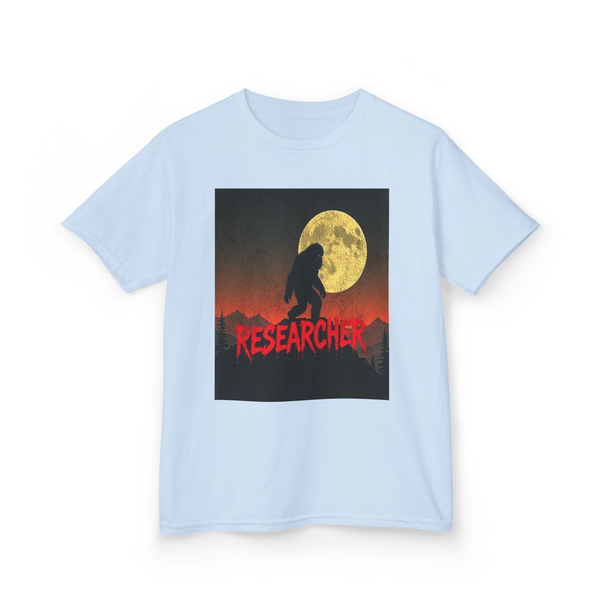 Bigfoot's Night Watch Kid's Heavy T-Shirt - Image 16