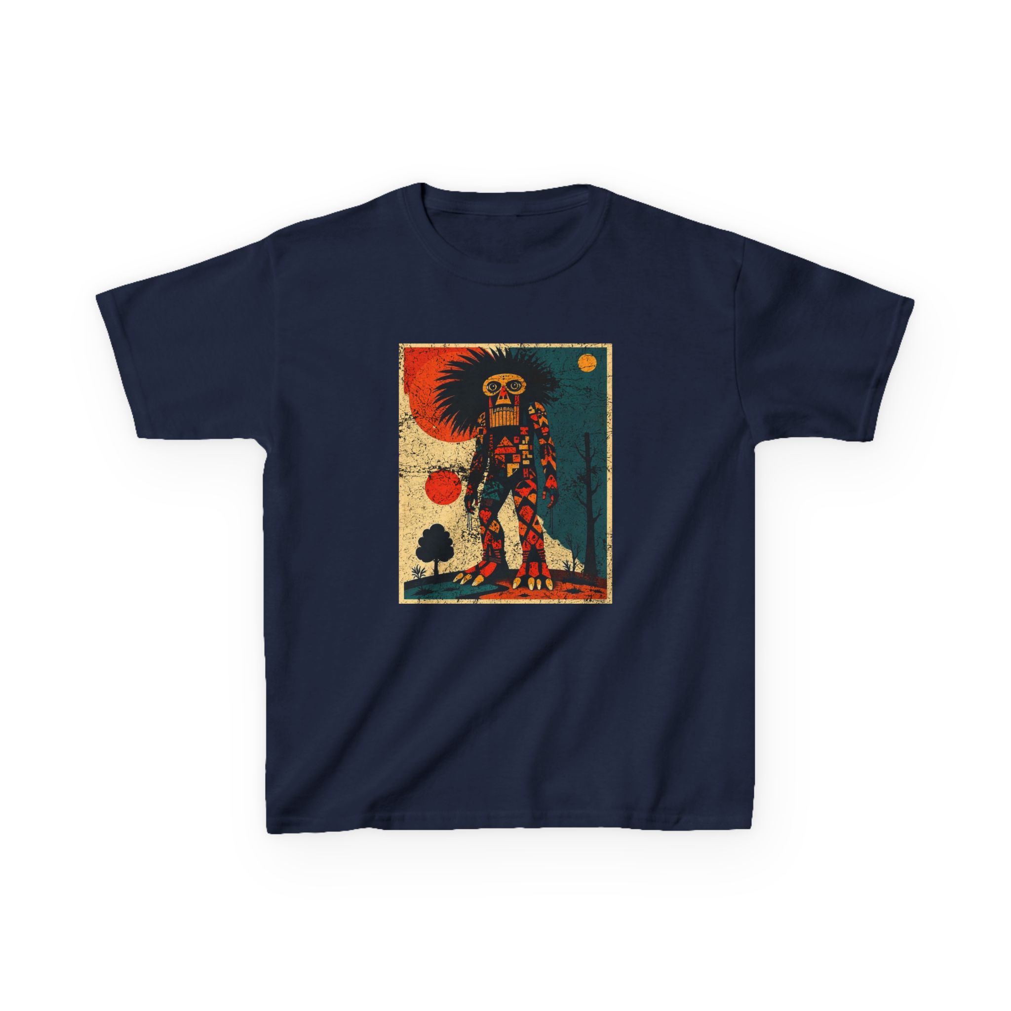 Abstract Bigfoot Shaman Shirt - Tribal Cryptid Graphic Tee - Image 17