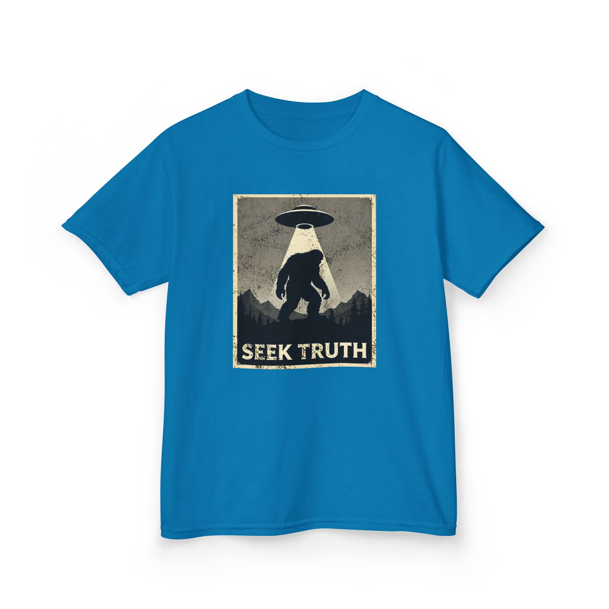 Kids "Seek Truth" Bigfoot Cryptid T-Shirt - Image 21