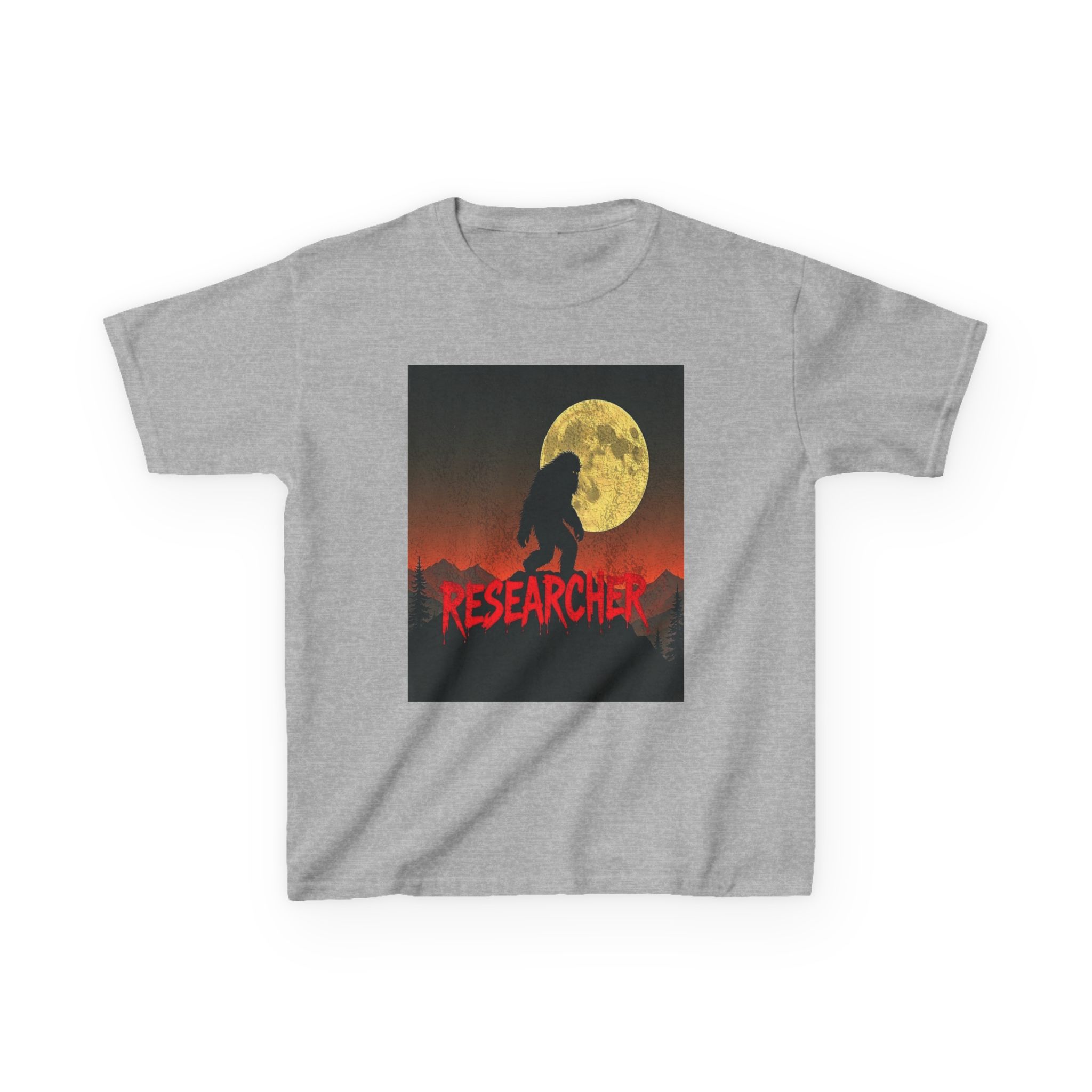 Bigfoot's Night Watch Kid's Heavy T-Shirt - Image 5
