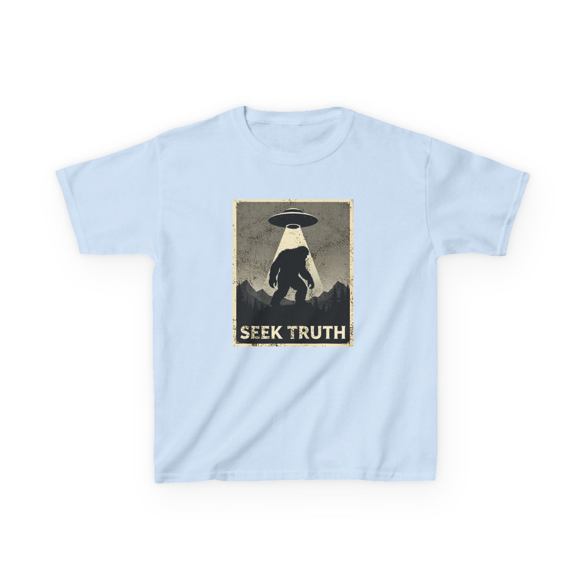 Kids "Seek Truth" Bigfoot Cryptid T-Shirt - Image 18