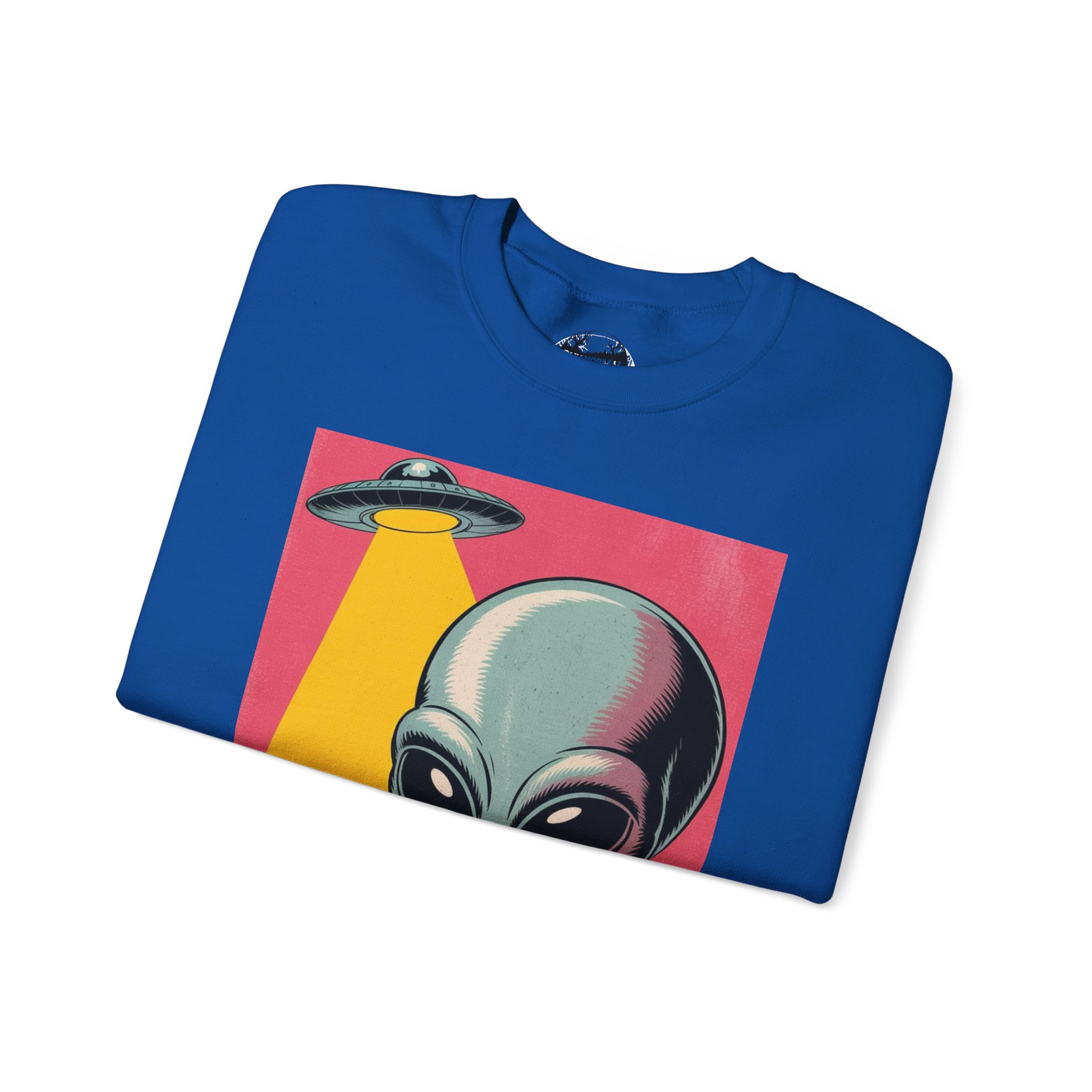Alien Greeting Crewneck Sweatshirt — Retro UFO Art - Image 29