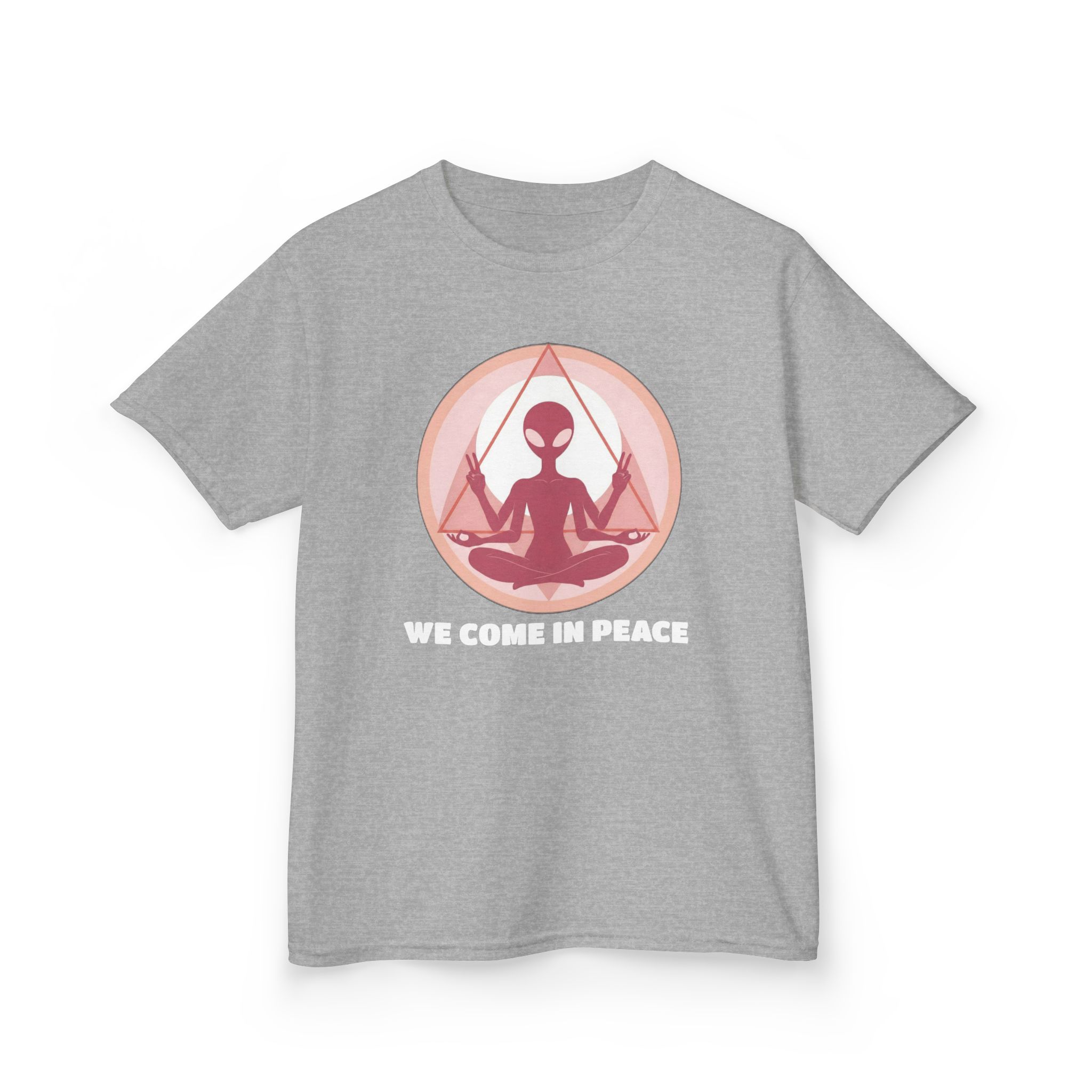 Zen Alien Kids T-Shirt — Cute Space Kid Graphic Tee - Image 4