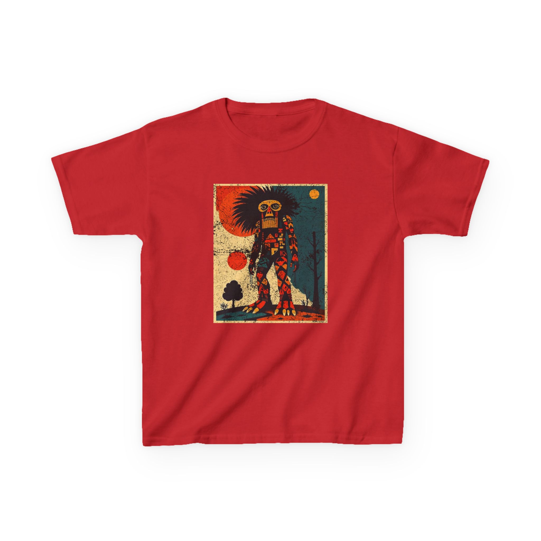 Abstract Bigfoot Shaman Shirt - Tribal Cryptid Graphic Tee - Image 21