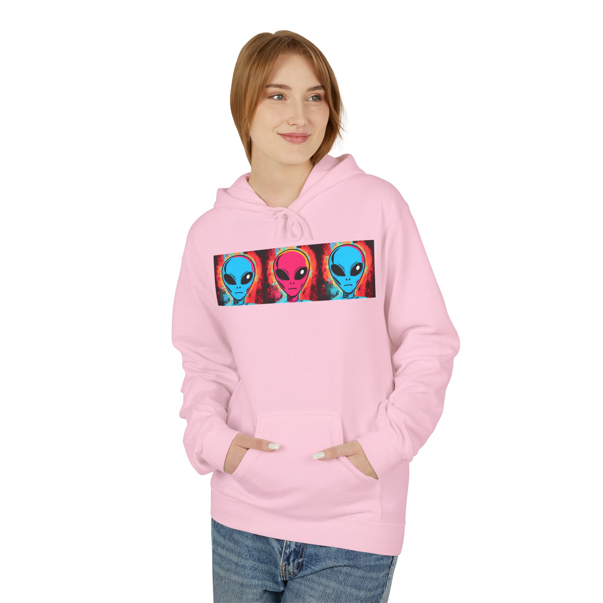 Alien Triptych Hoodie — Retro Psychedelic Extraterrestrial Graphic Pullover - Image 33