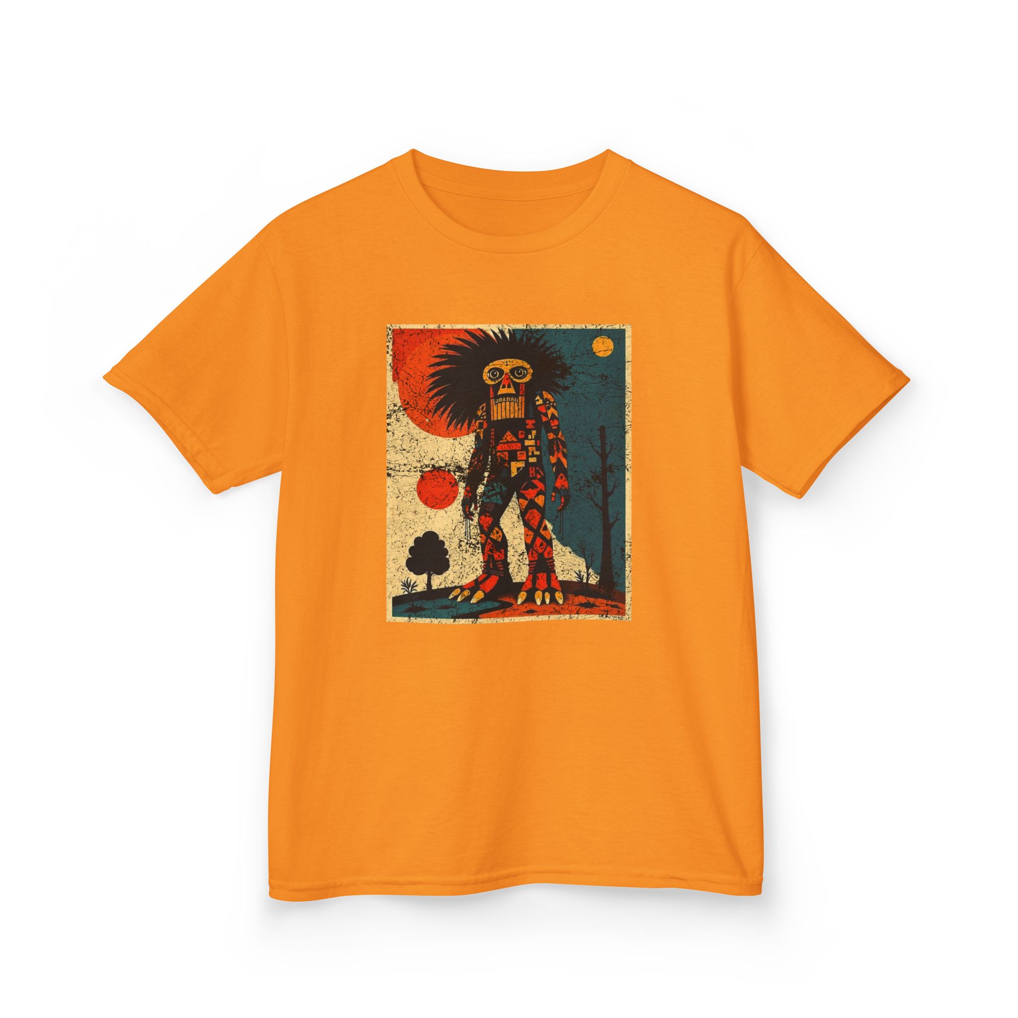 Abstract Bigfoot Shaman Shirt - Tribal Cryptid Graphic Tee - Image 6