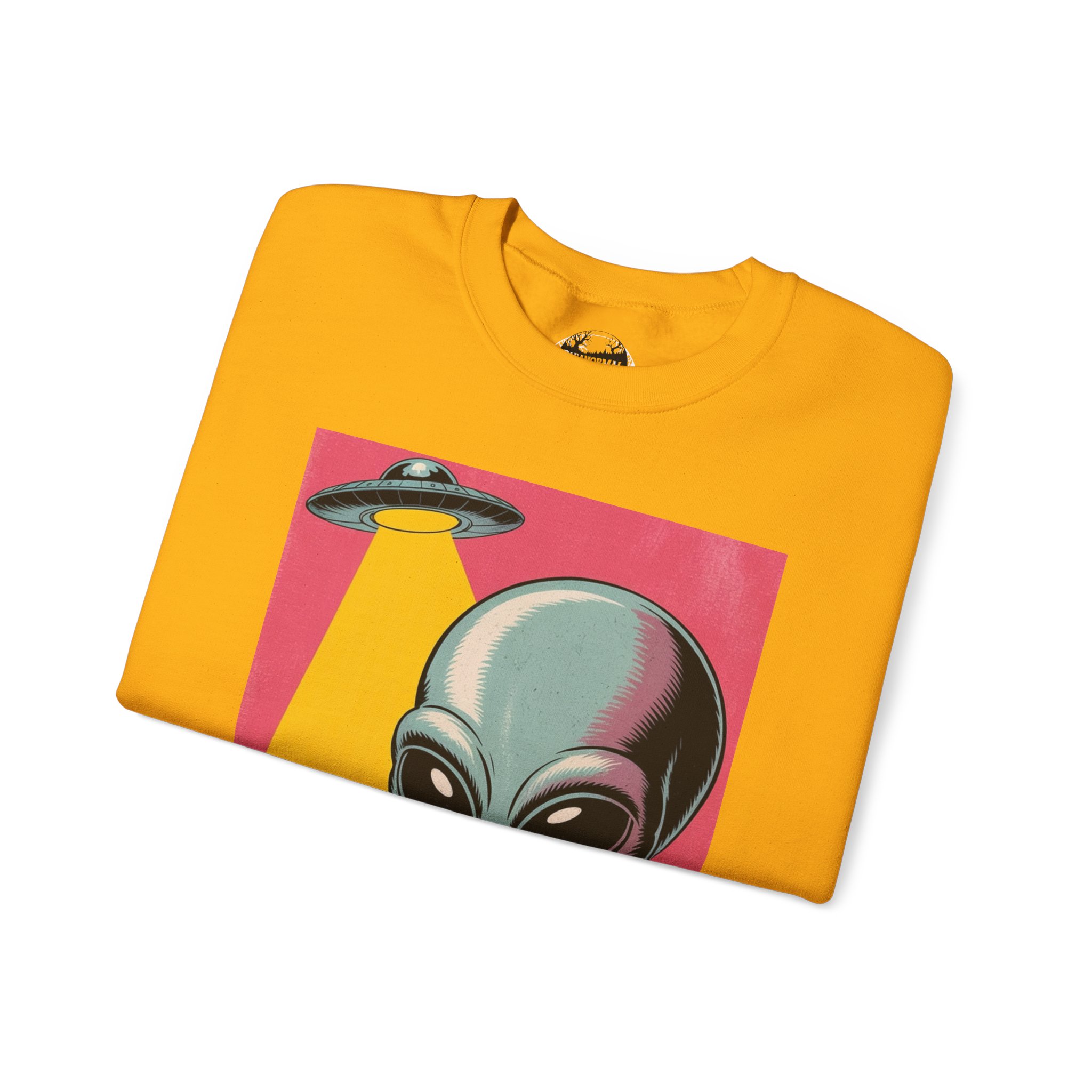 Alien Greeting Crewneck Sweatshirt — Retro UFO Art - Image 14