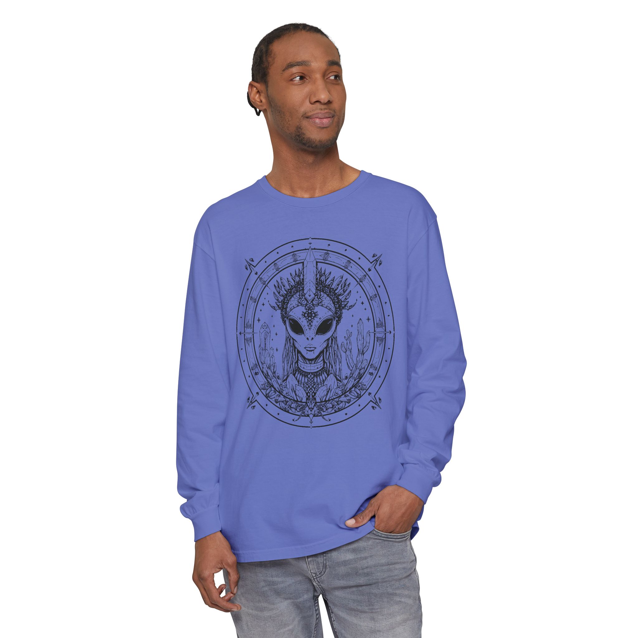 Alien Queen Mandala Long Sleeve Tee - Image 32