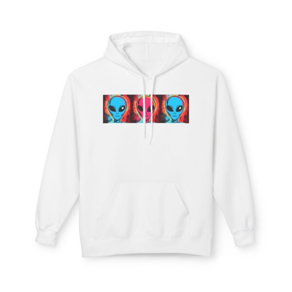 Alien Triptych Hoodie — Retro Psychedelic Extraterrestrial Graphic Pullover