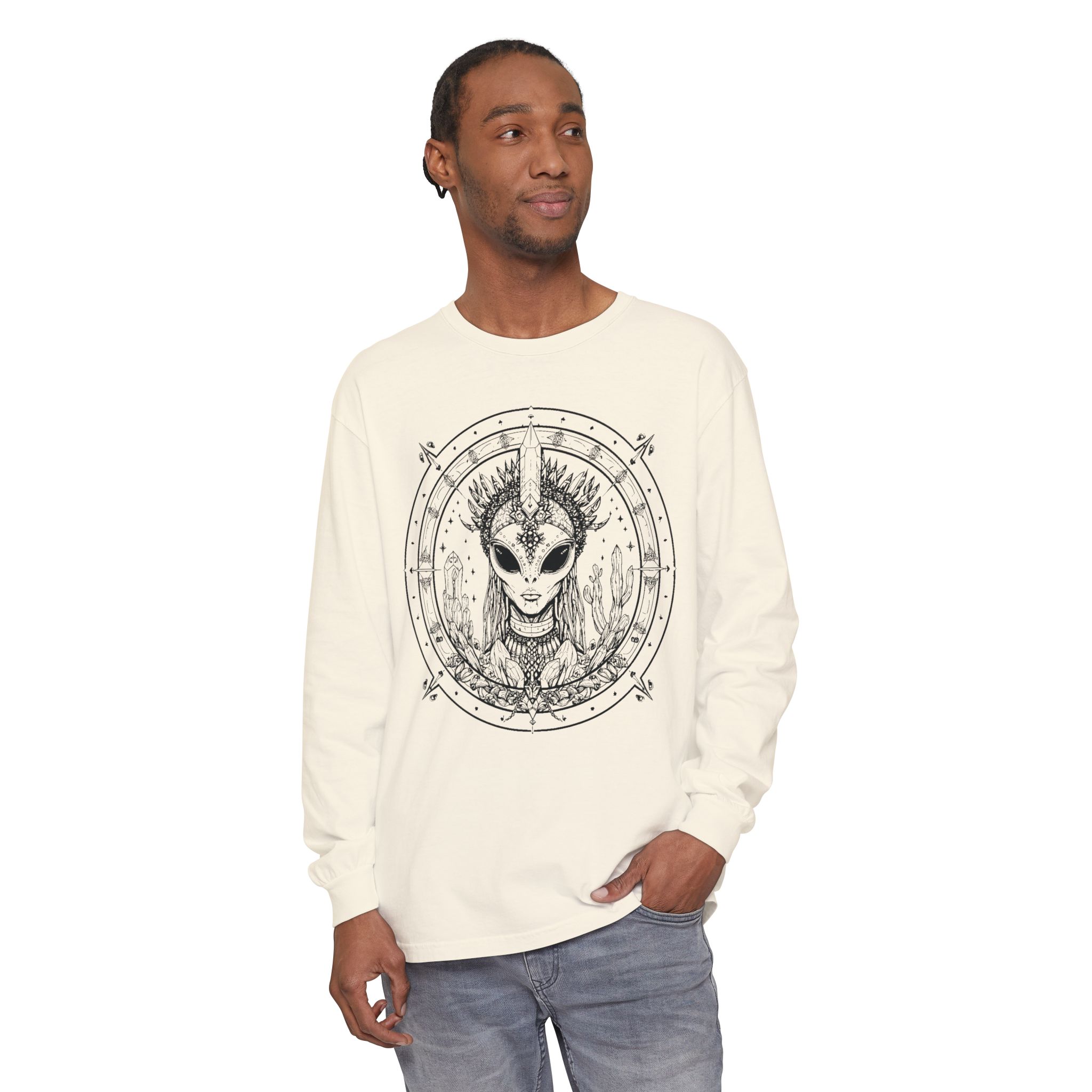 Alien Queen Mandala Long Sleeve Tee - Image 5