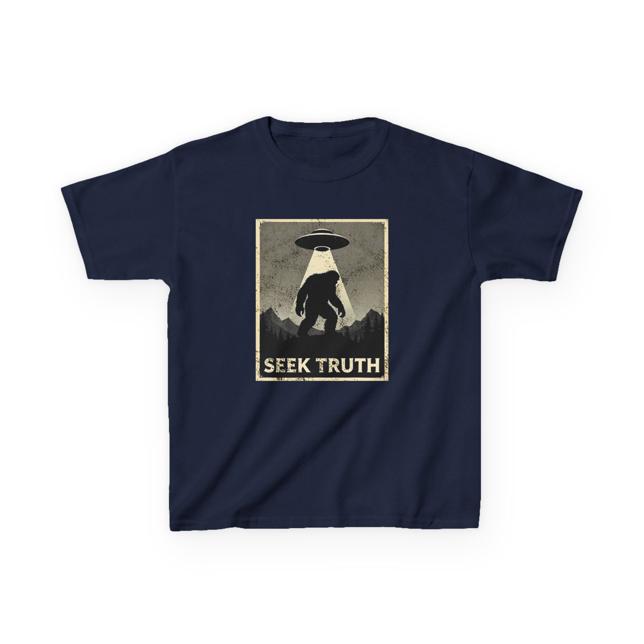 Kids "Seek Truth" Bigfoot Cryptid T-Shirt - Image 26