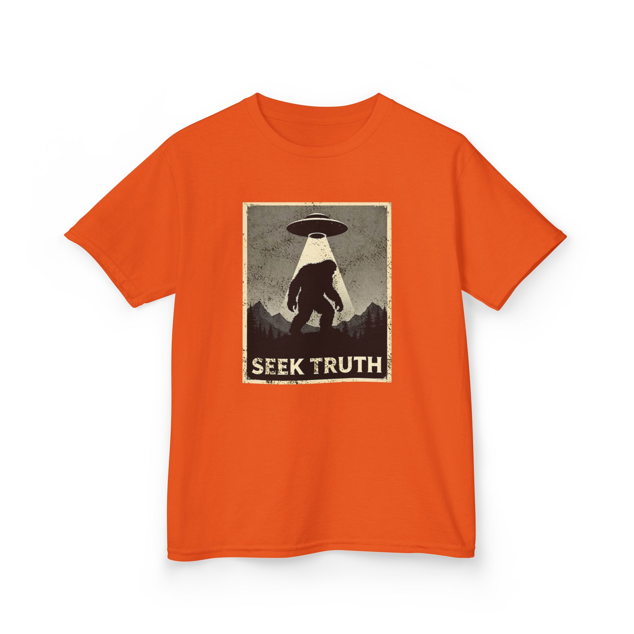 Kids "Seek Truth" Bigfoot Cryptid T-Shirt - Image 11