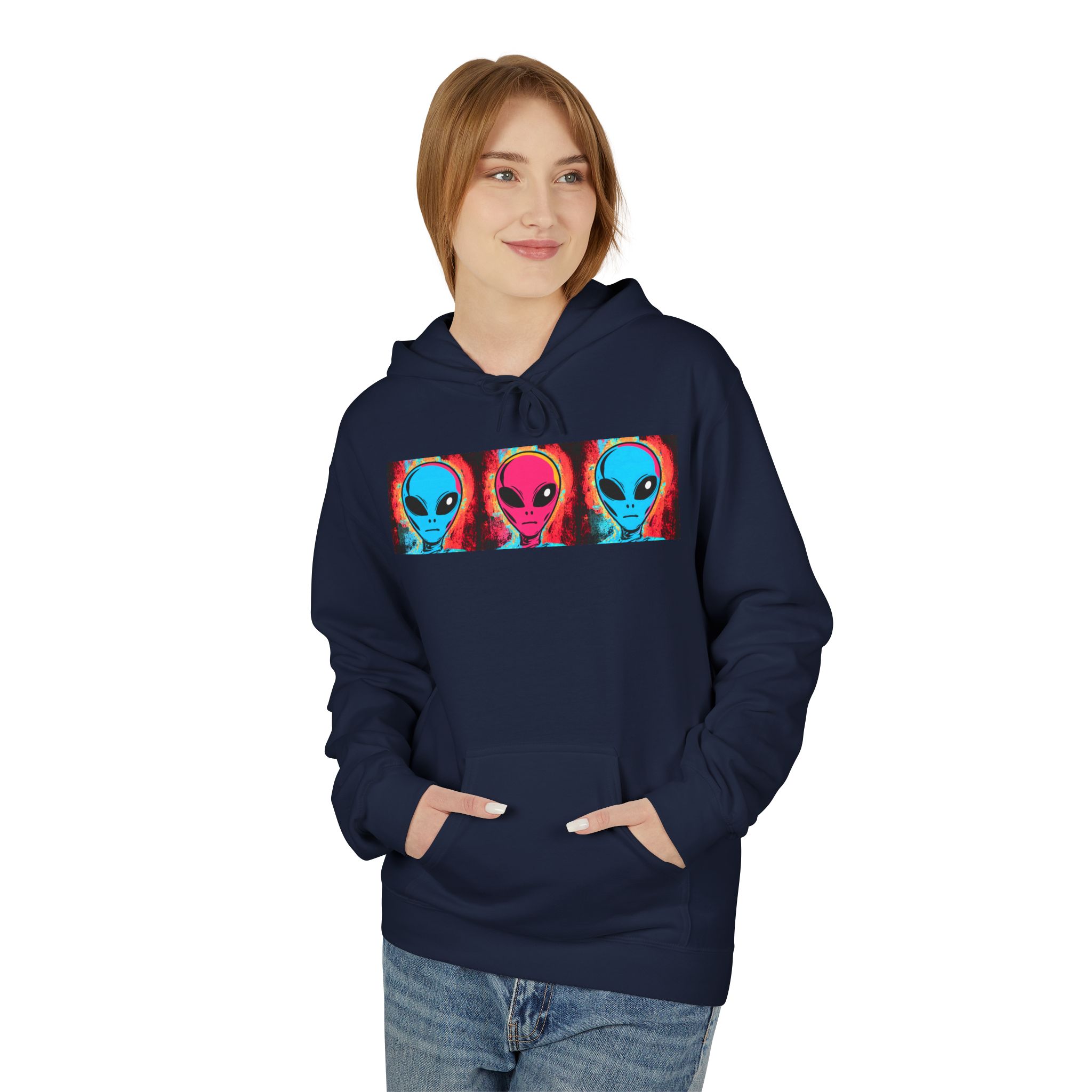 Alien Triptych Hoodie — Retro Psychedelic Extraterrestrial Graphic Pullover - Image 29