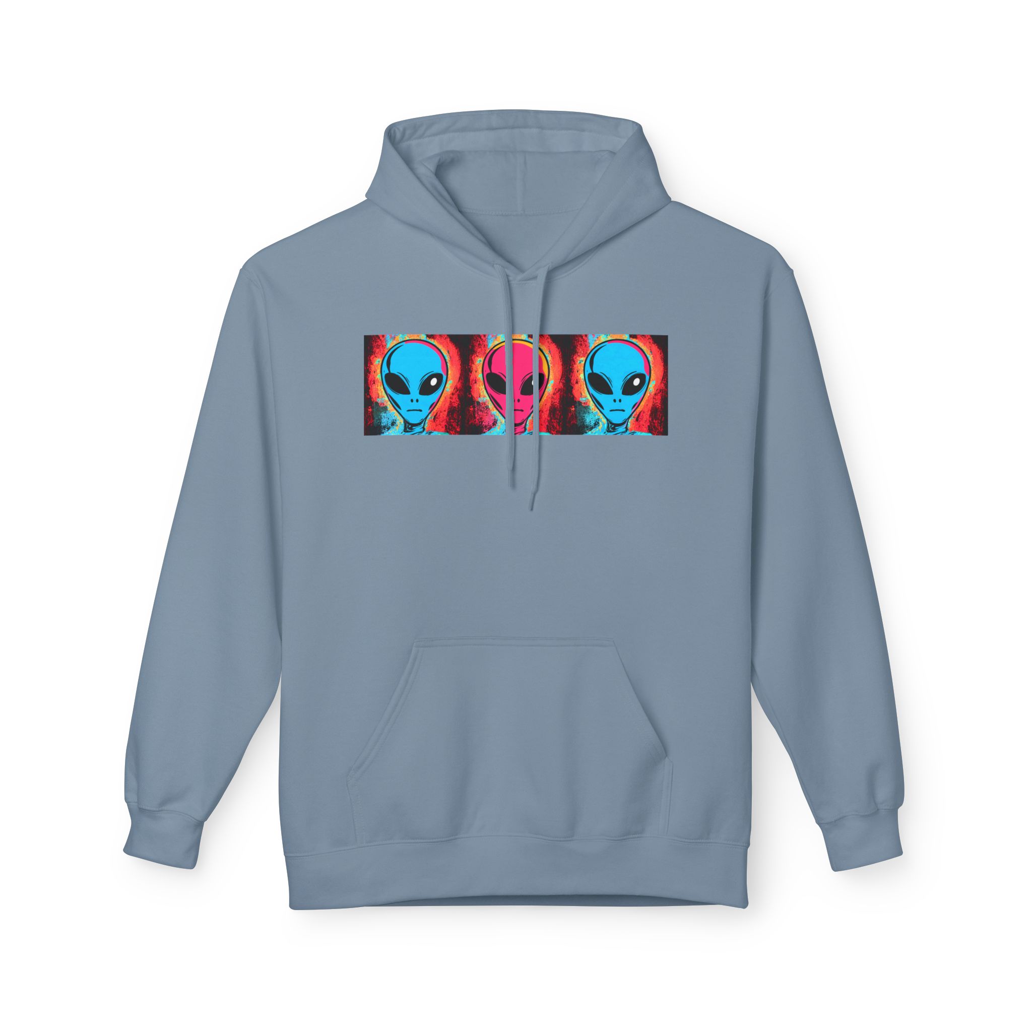Alien Triptych Hoodie — Retro Psychedelic Extraterrestrial Graphic Pullover - Image 17