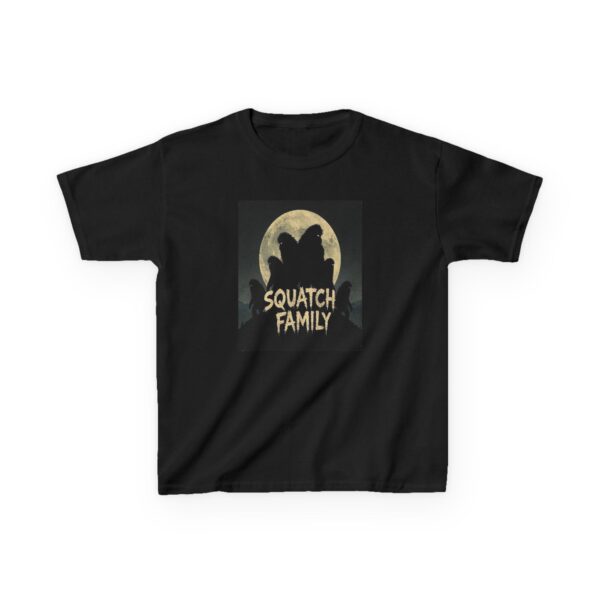 Kids Bigfoot Tee — "SQUATCH FAMILY" Moonlit Cryptid Graphic