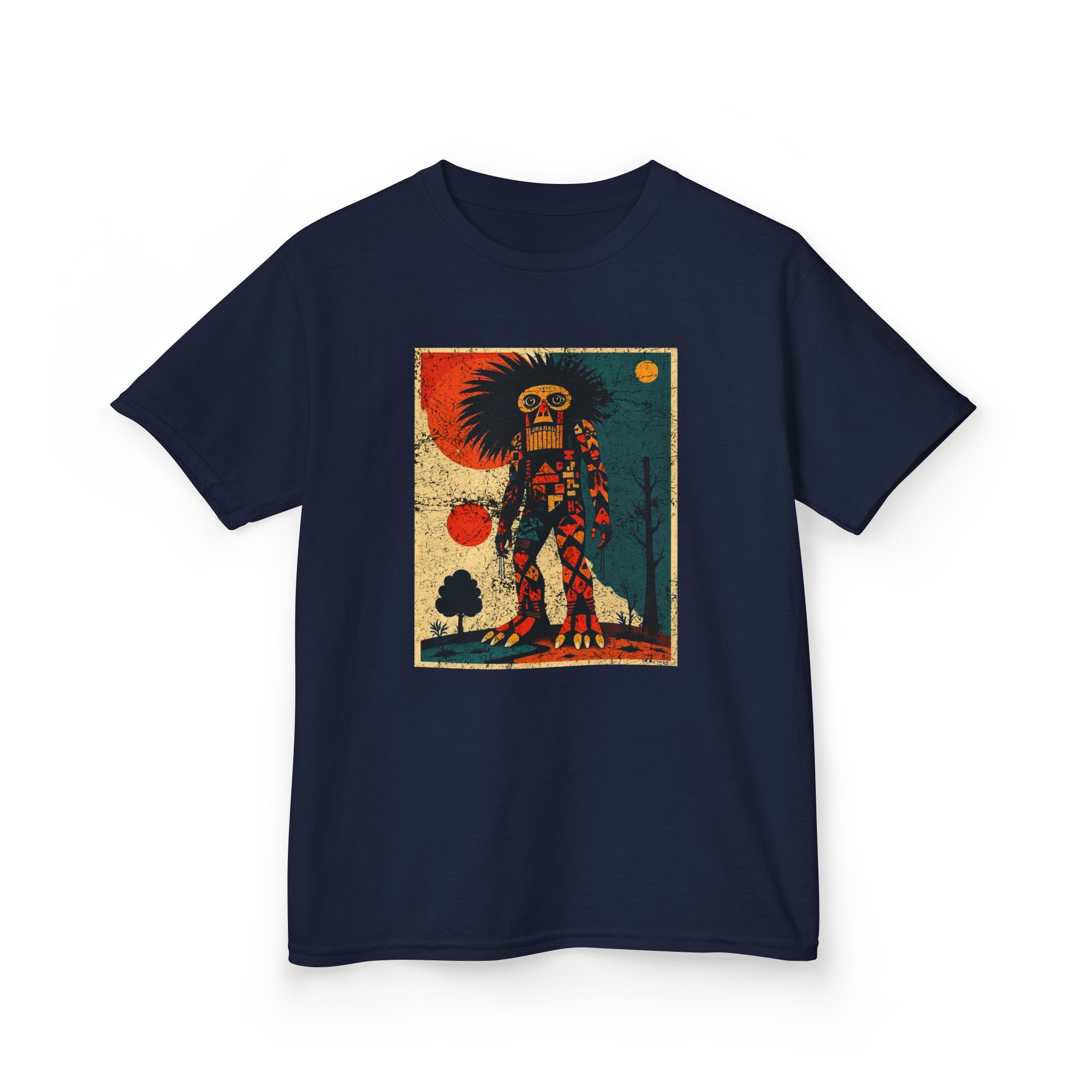 Abstract Bigfoot Shaman Shirt - Tribal Cryptid Graphic Tee - Image 18