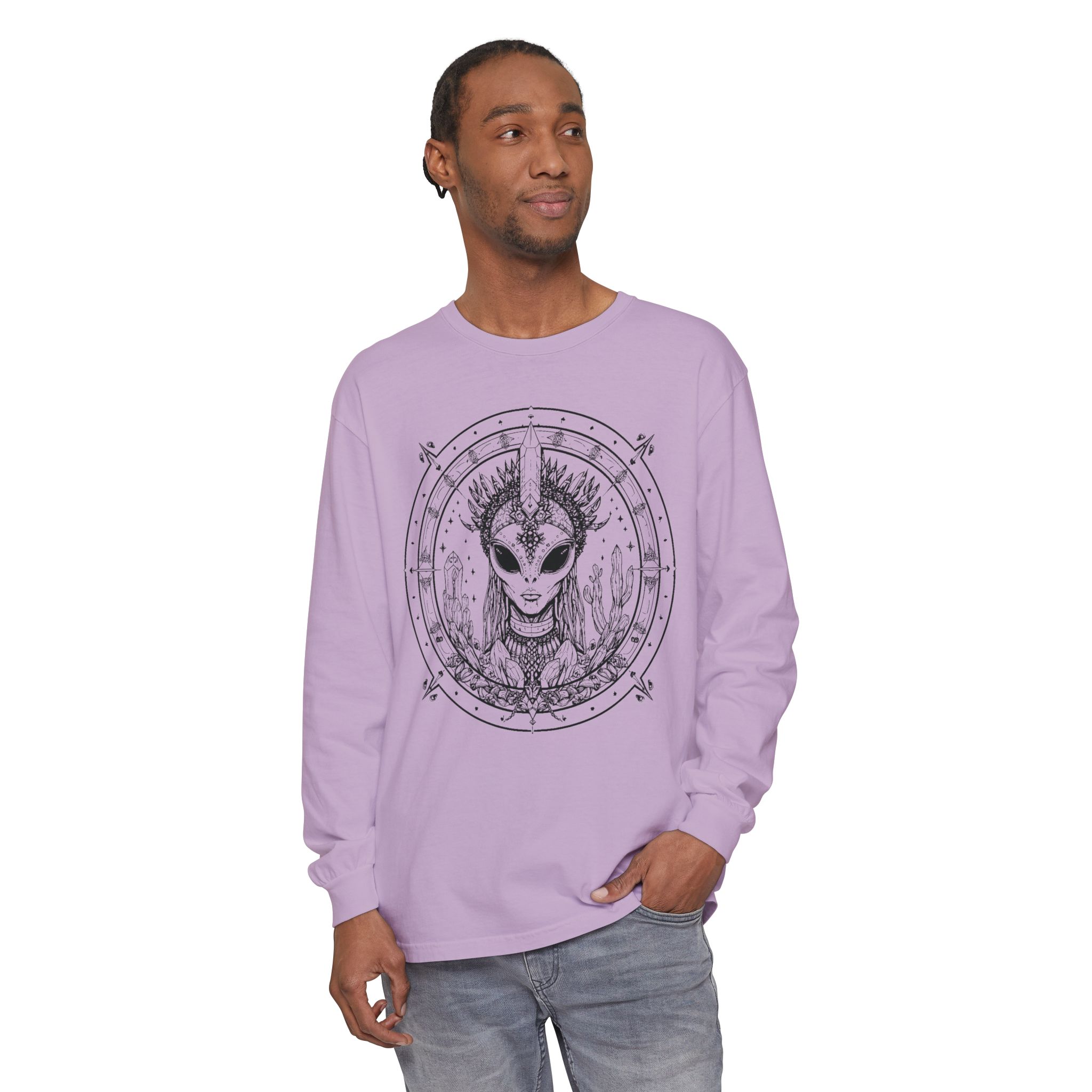 Alien Queen Mandala Long Sleeve Tee - Image 41