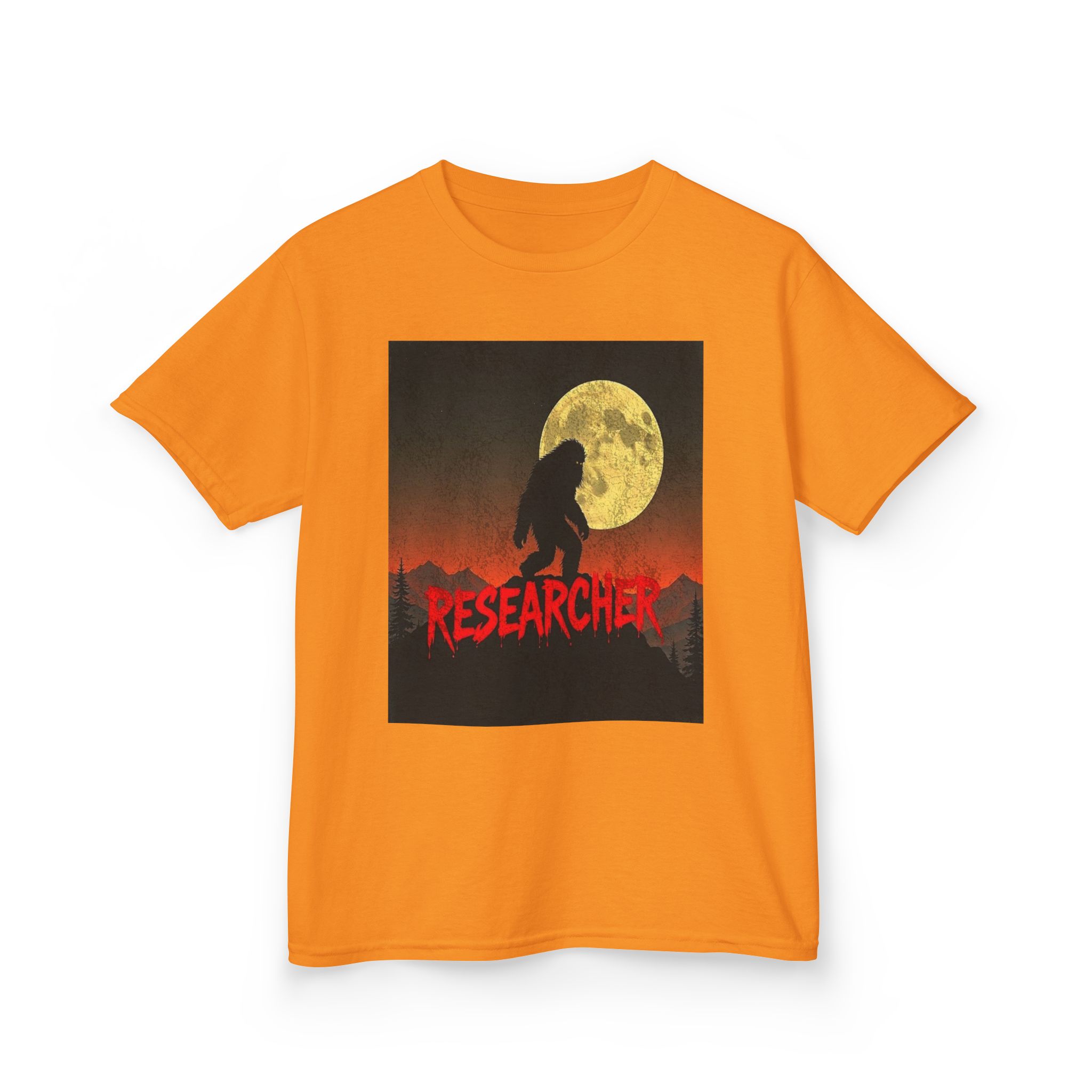 Bigfoot's Night Watch Kid's Heavy T-Shirt - Image 8